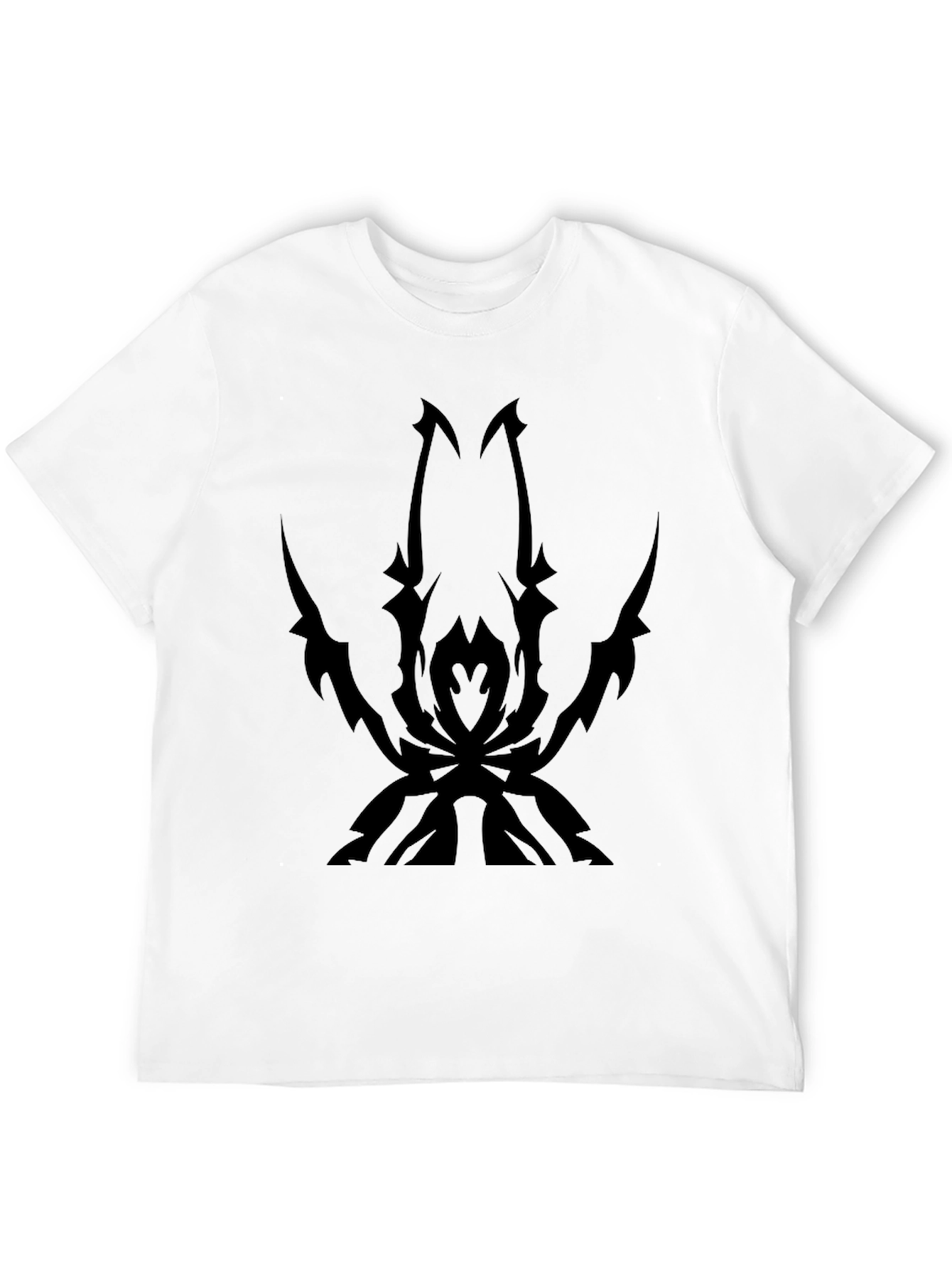 Mens Black T-Shirt with Spider Design