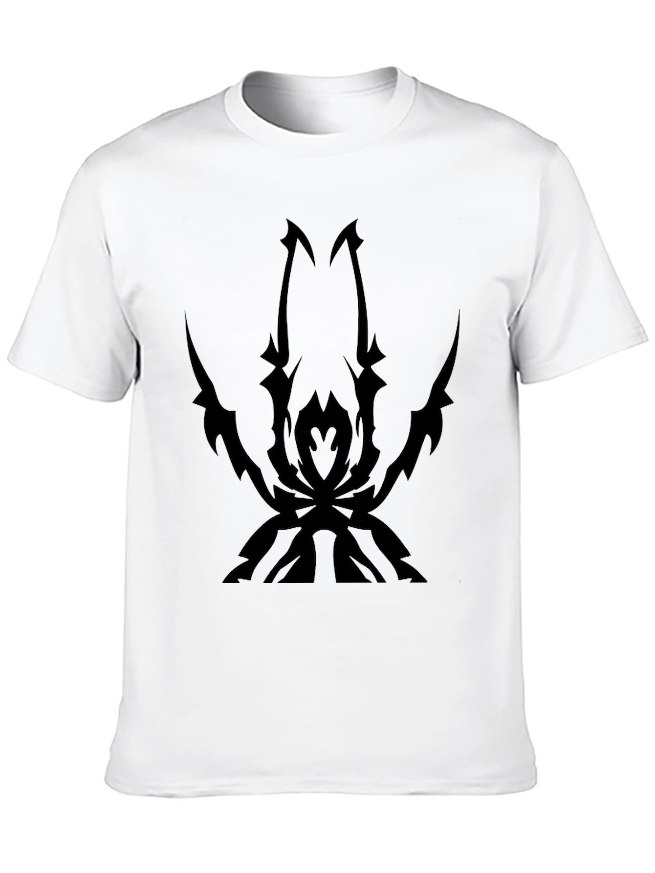 Mens Black T-Shirt with Spider Design