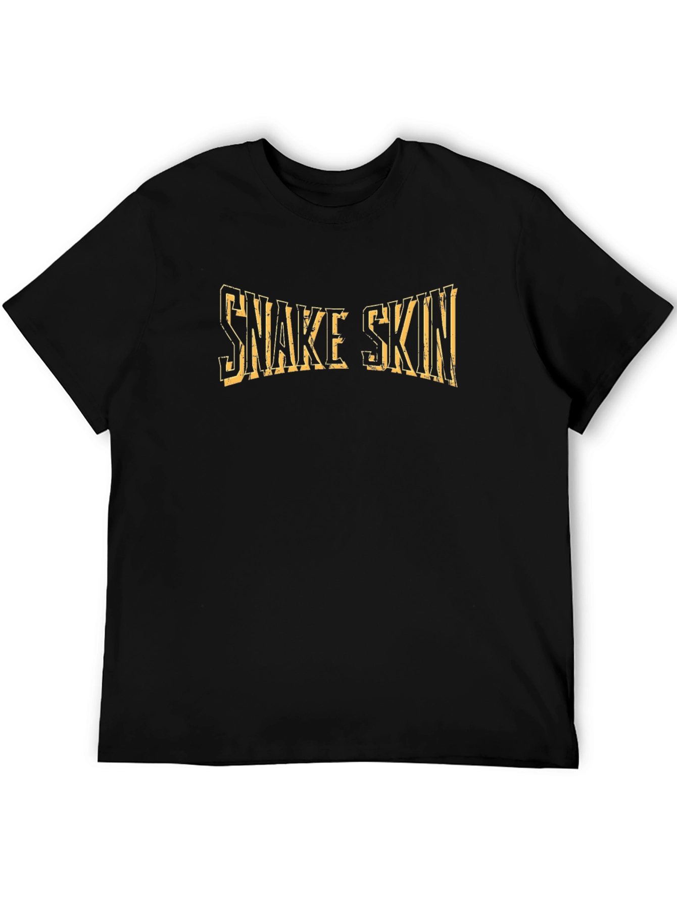 Snake Skin Graphic Print Black T-Shirt