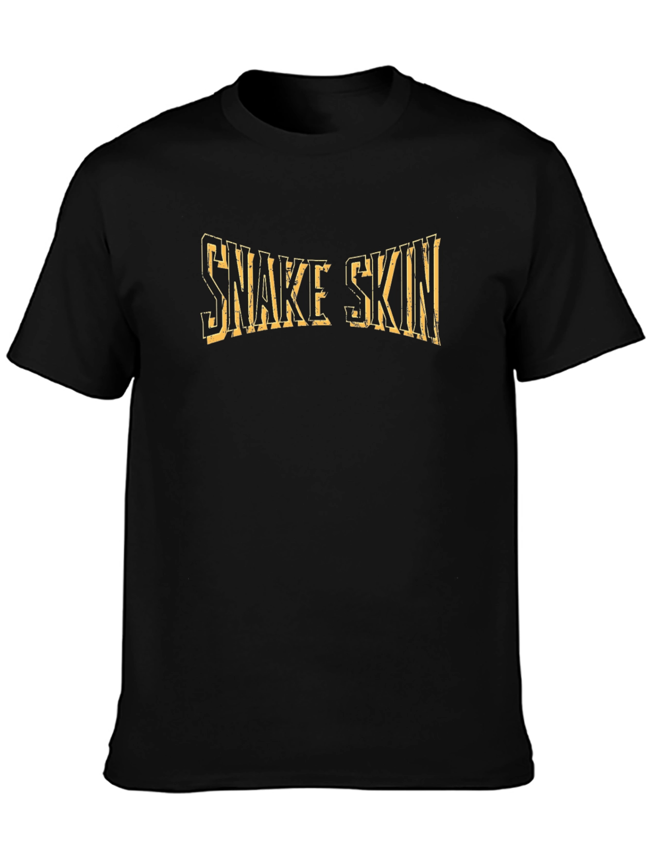 Snake Skin Graphic Print Black T-Shirt