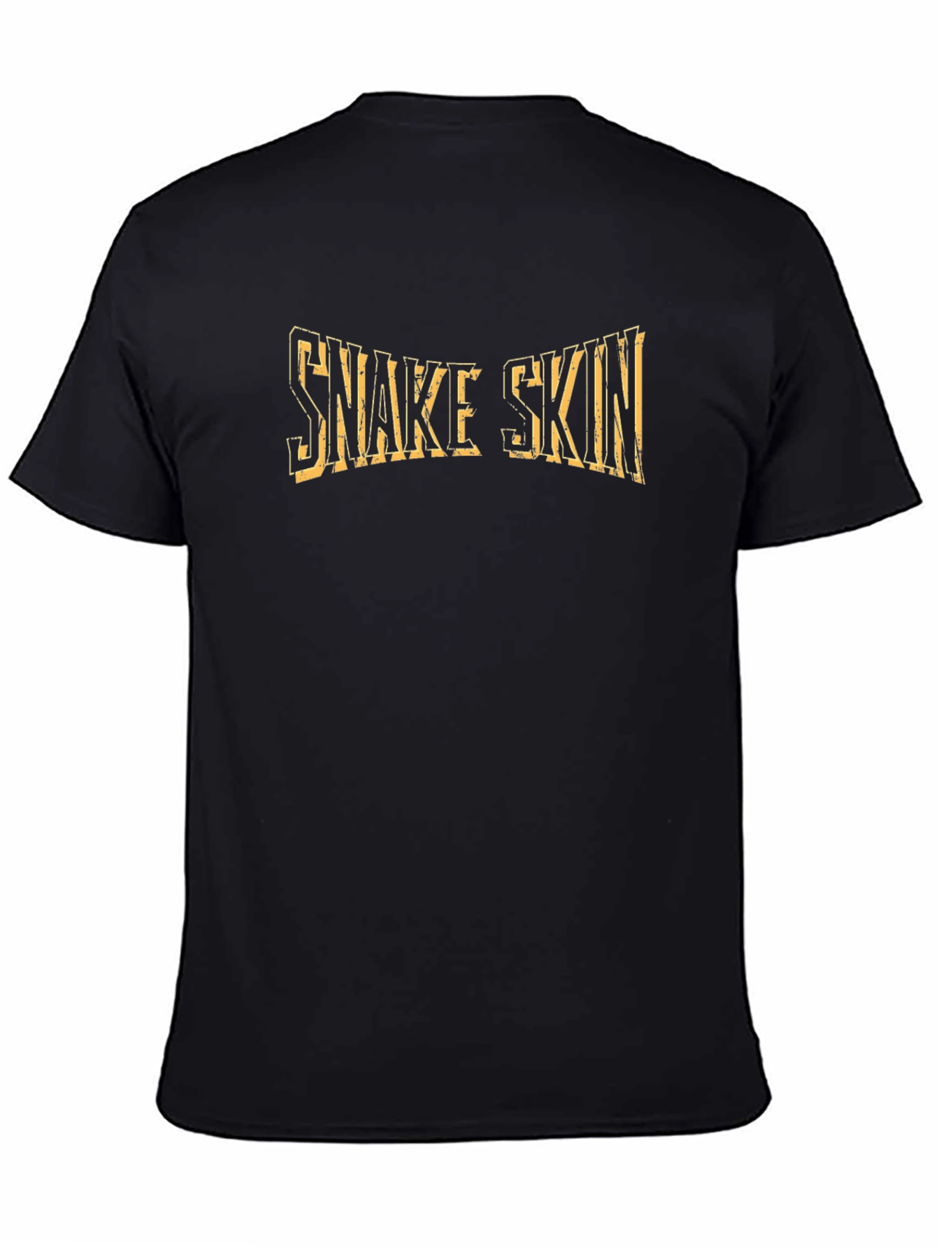 Snake Skin Graphic Print Black T-Shirt