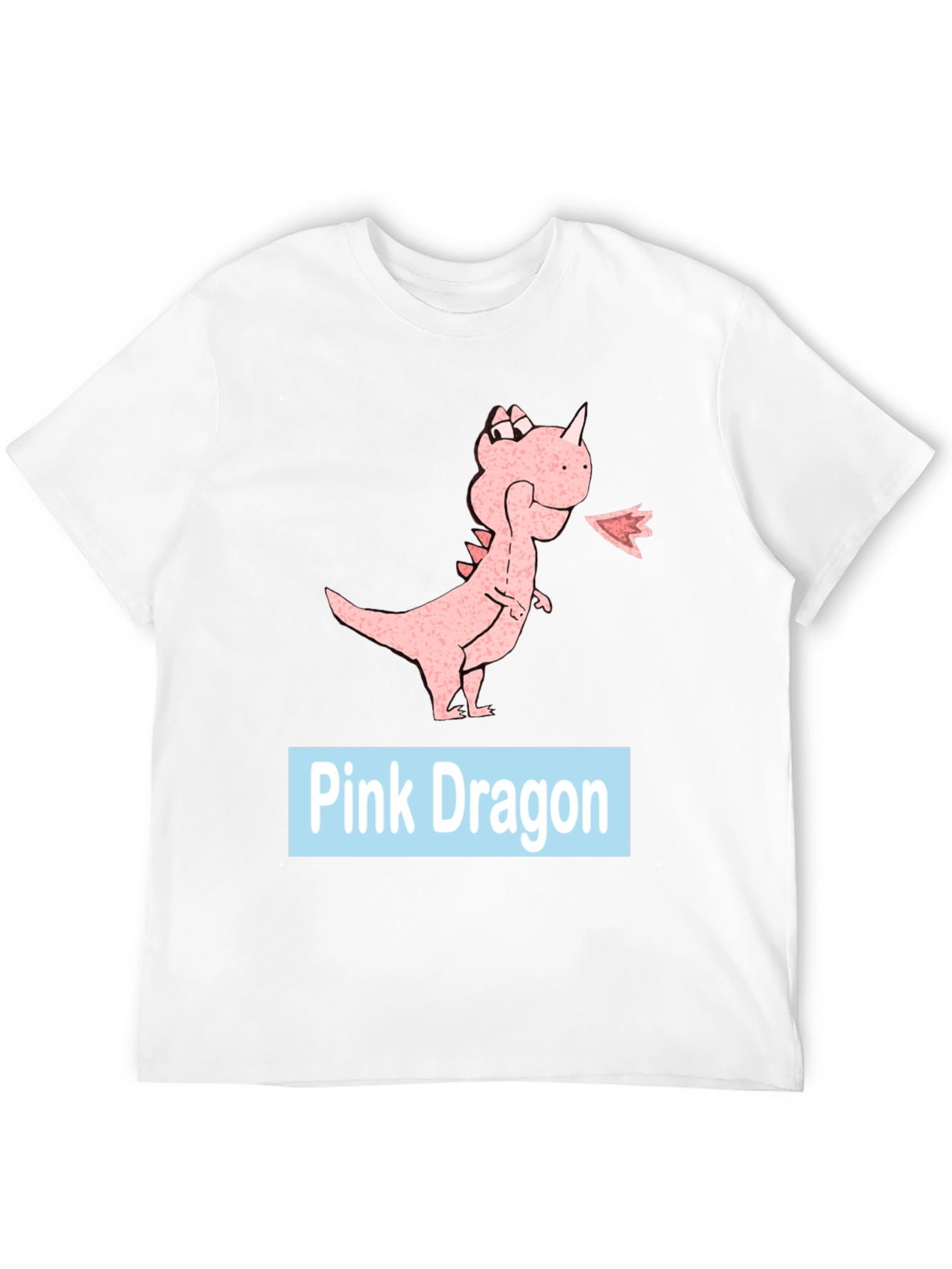 Pink Dragon Graphic Tee - Casual Black T-Shirt