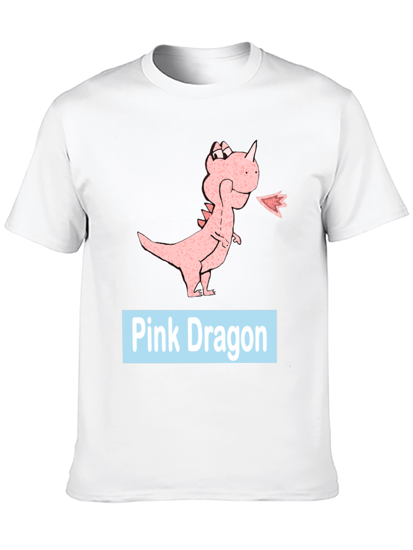 Pink Dragon Graphic Tee - Casual Black T-Shirt