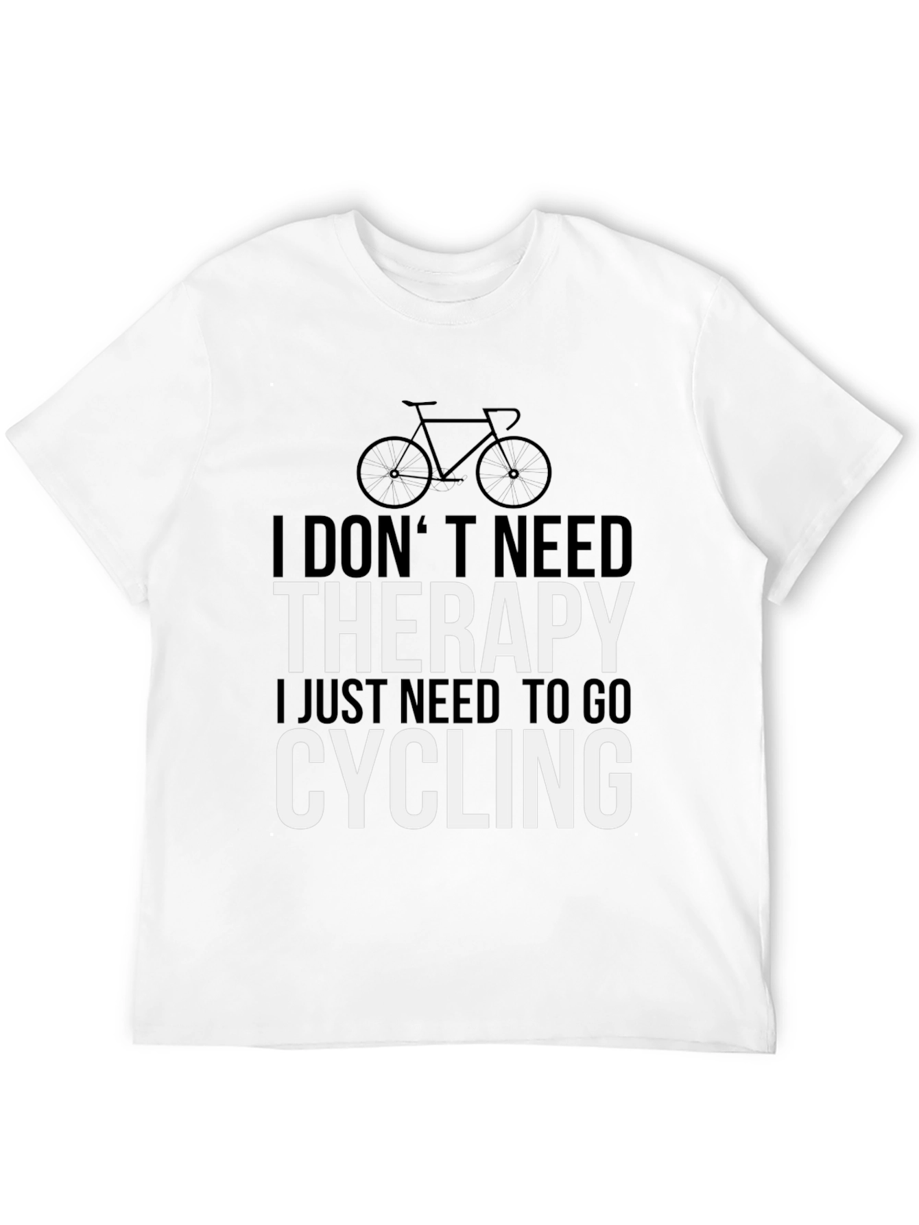 Cycling Therapy T-Shirt - Ride Your Worries Away!
