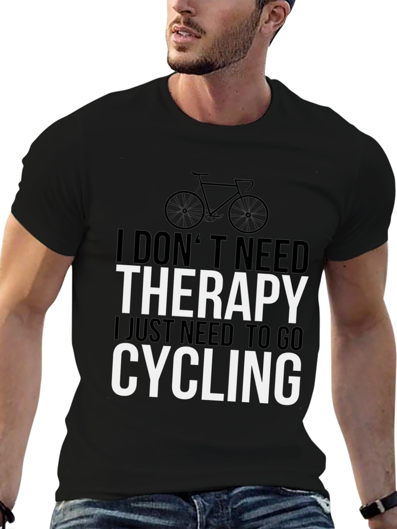 Cycling Therapy T-Shirt - Ride Your Worries Away!