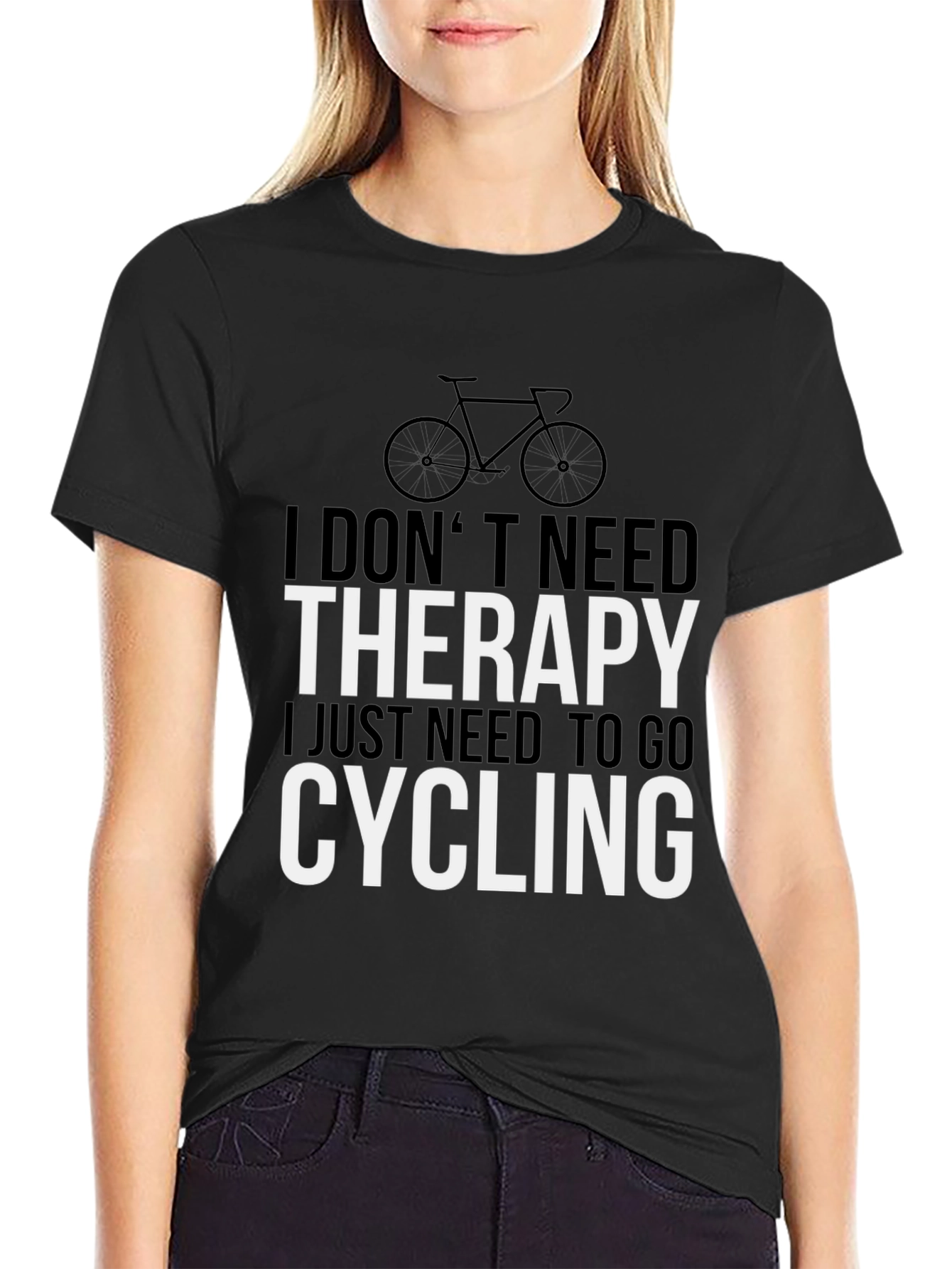 Cycling Therapy T-Shirt - Ride Your Worries Away!