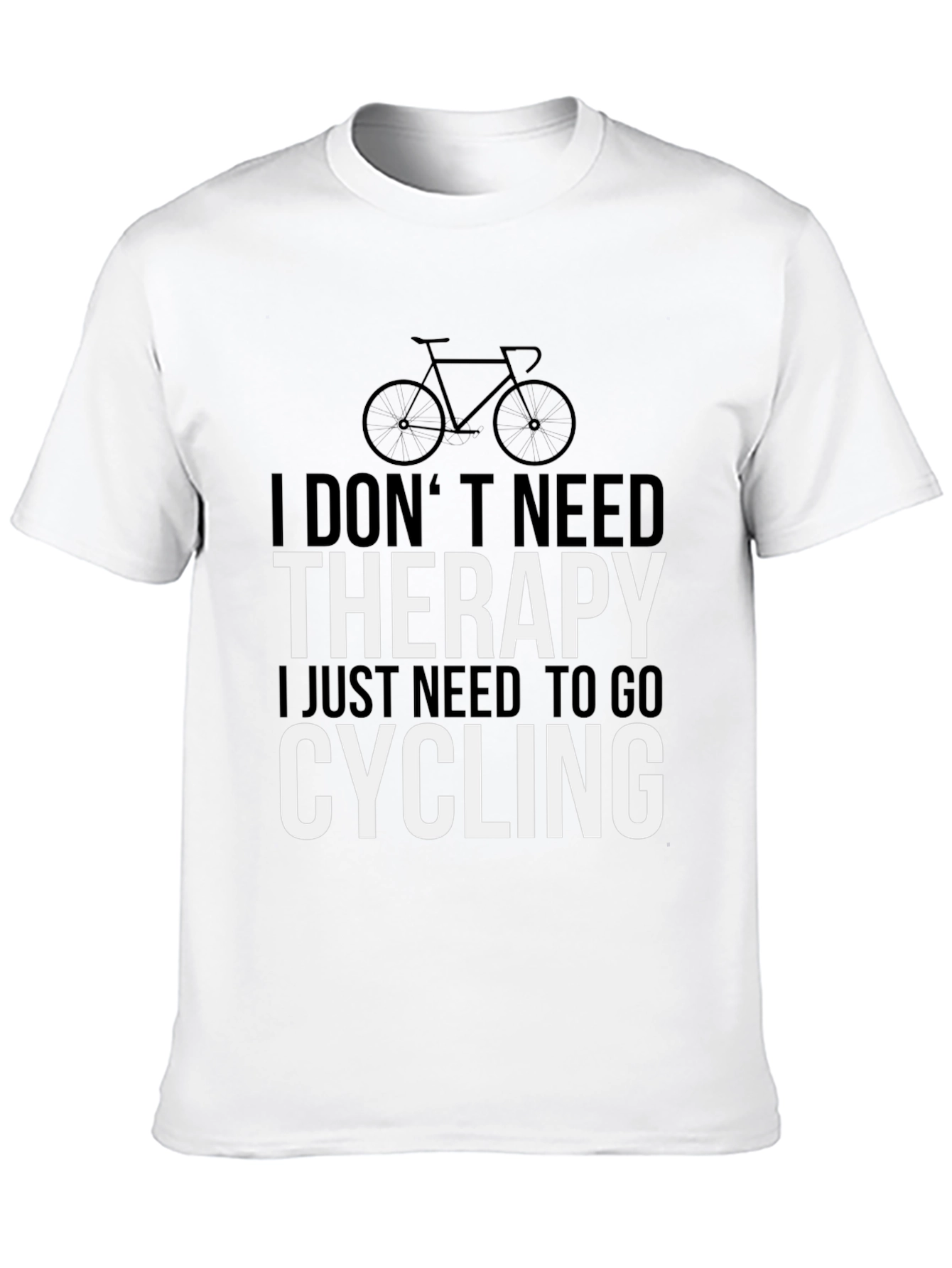 Cycling Therapy T-Shirt - Ride Your Worries Away!