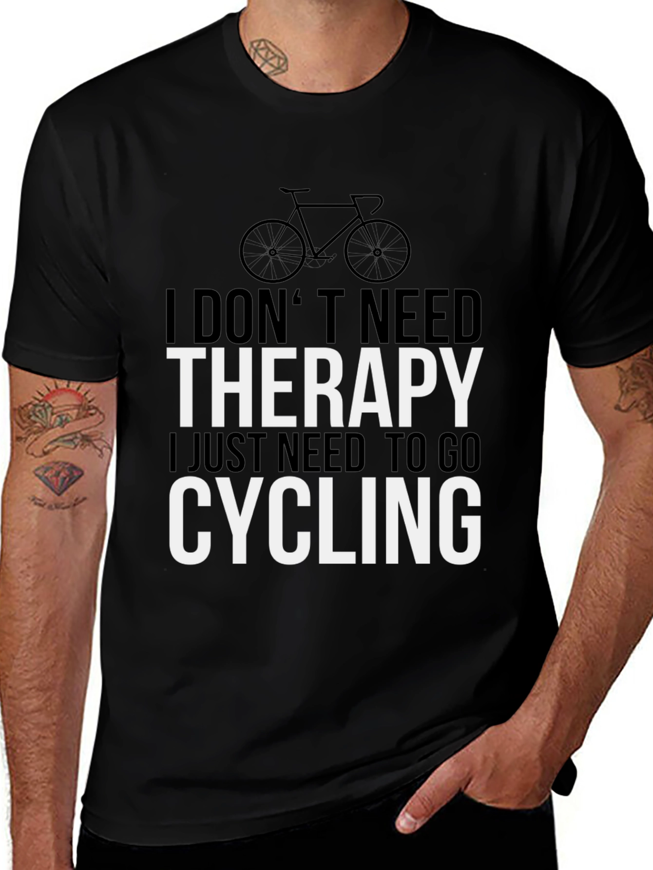 Cycling Therapy T-Shirt - Ride Your Worries Away!