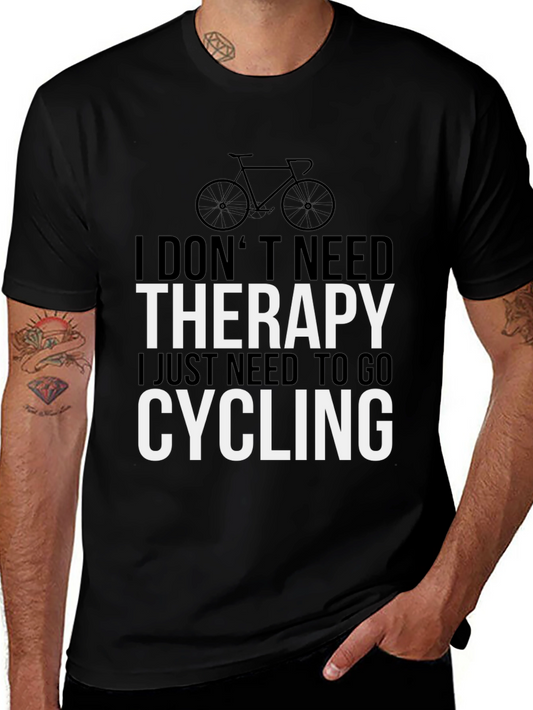 Cycling Therapy T-Shirt - Ride Your Worries Away!