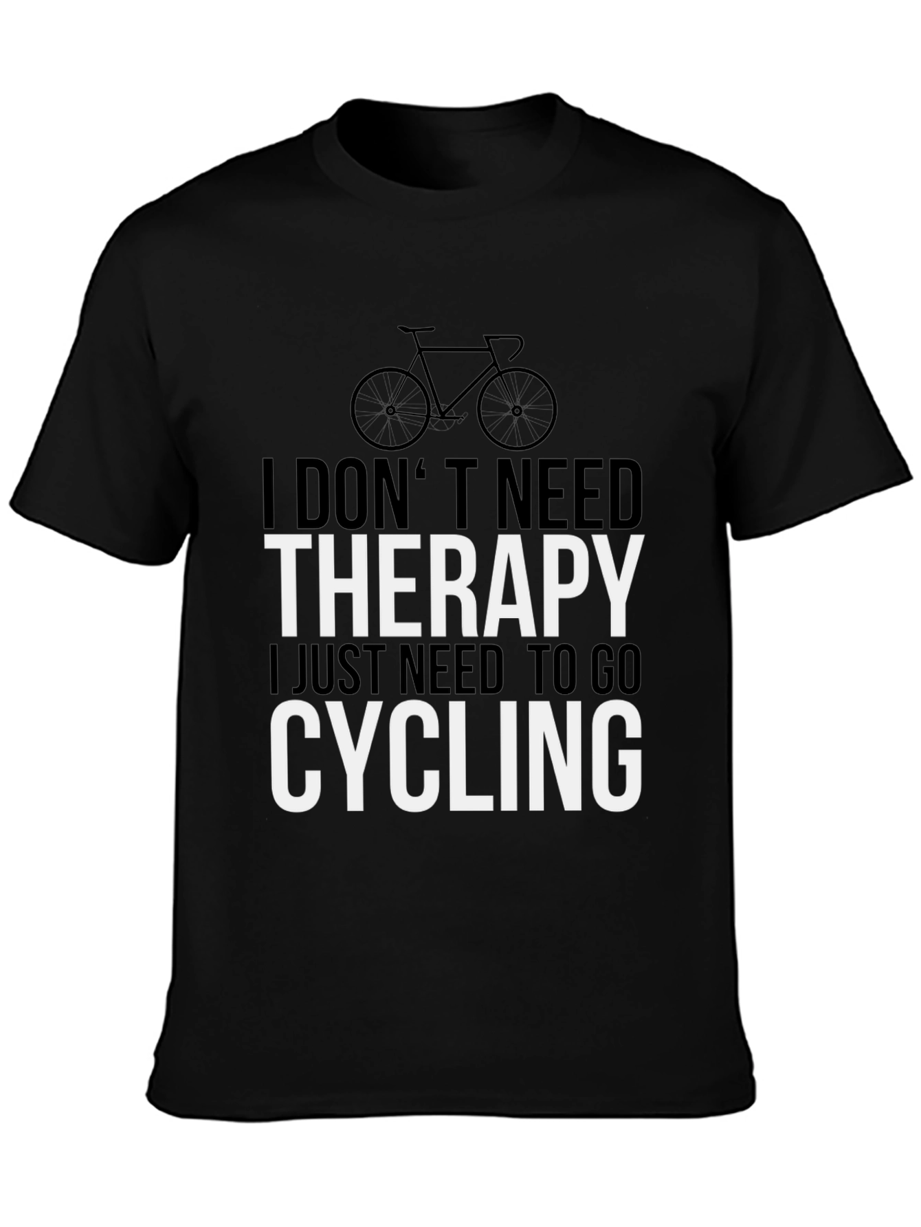 Cycling Therapy T-Shirt - Ride Your Worries Away!