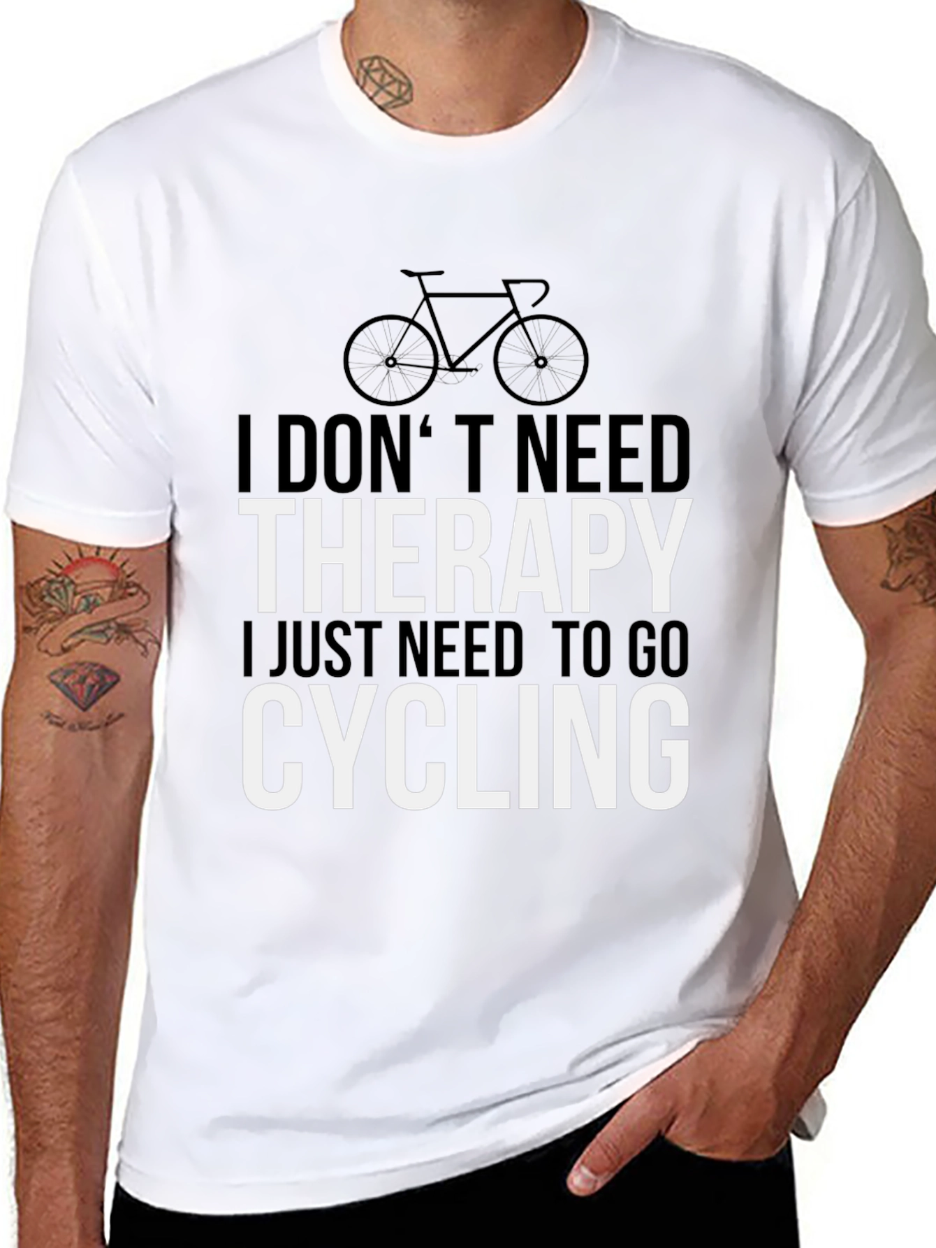 Cycling Therapy T-Shirt - Ride Your Worries Away!