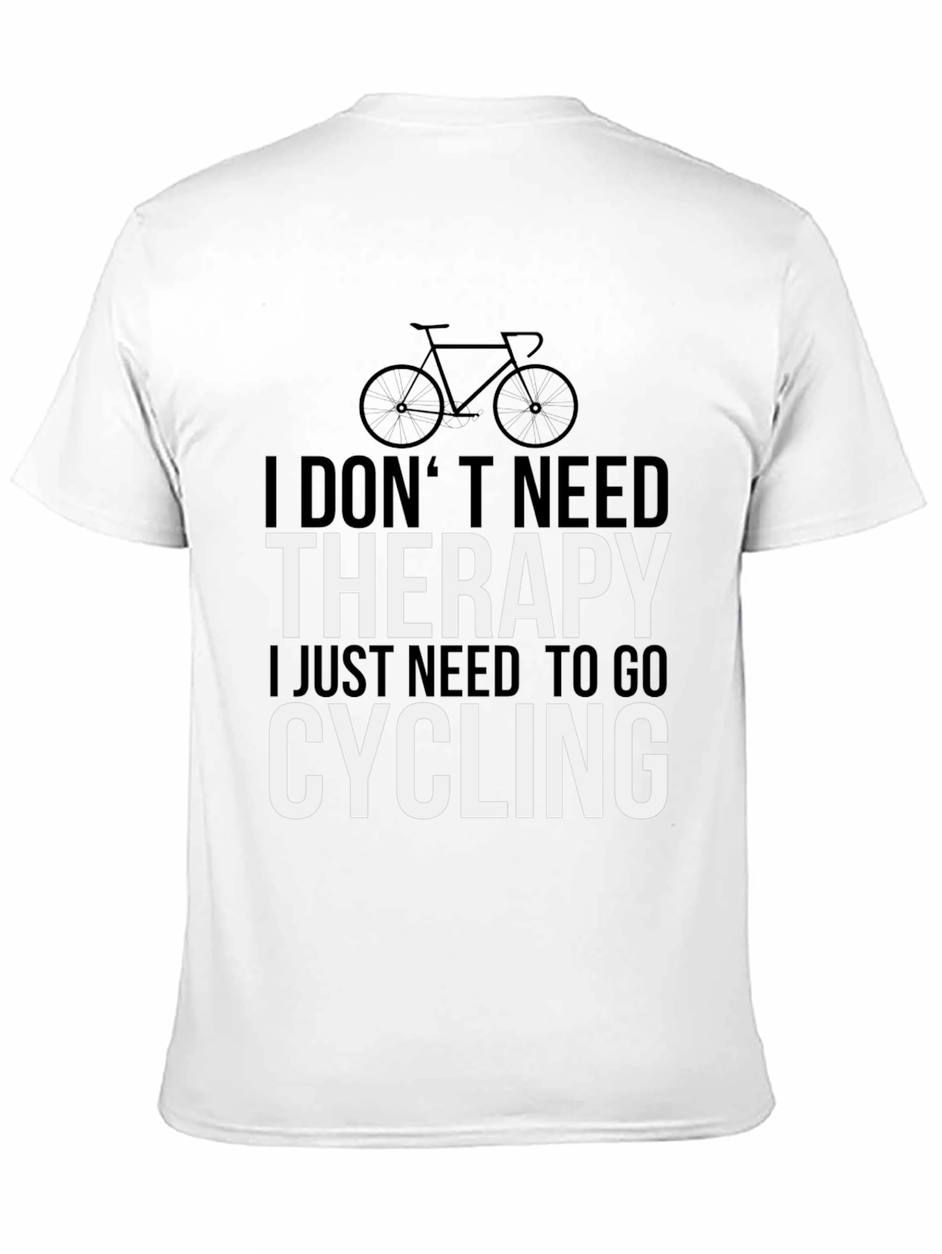Cycling Therapy T-Shirt - Ride Your Worries Away!