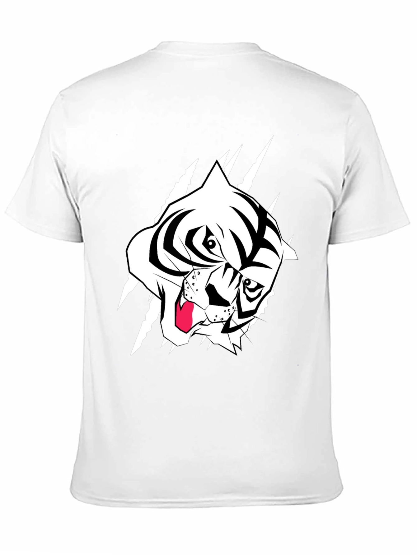 Black T-Shirt with Tiger Graphic