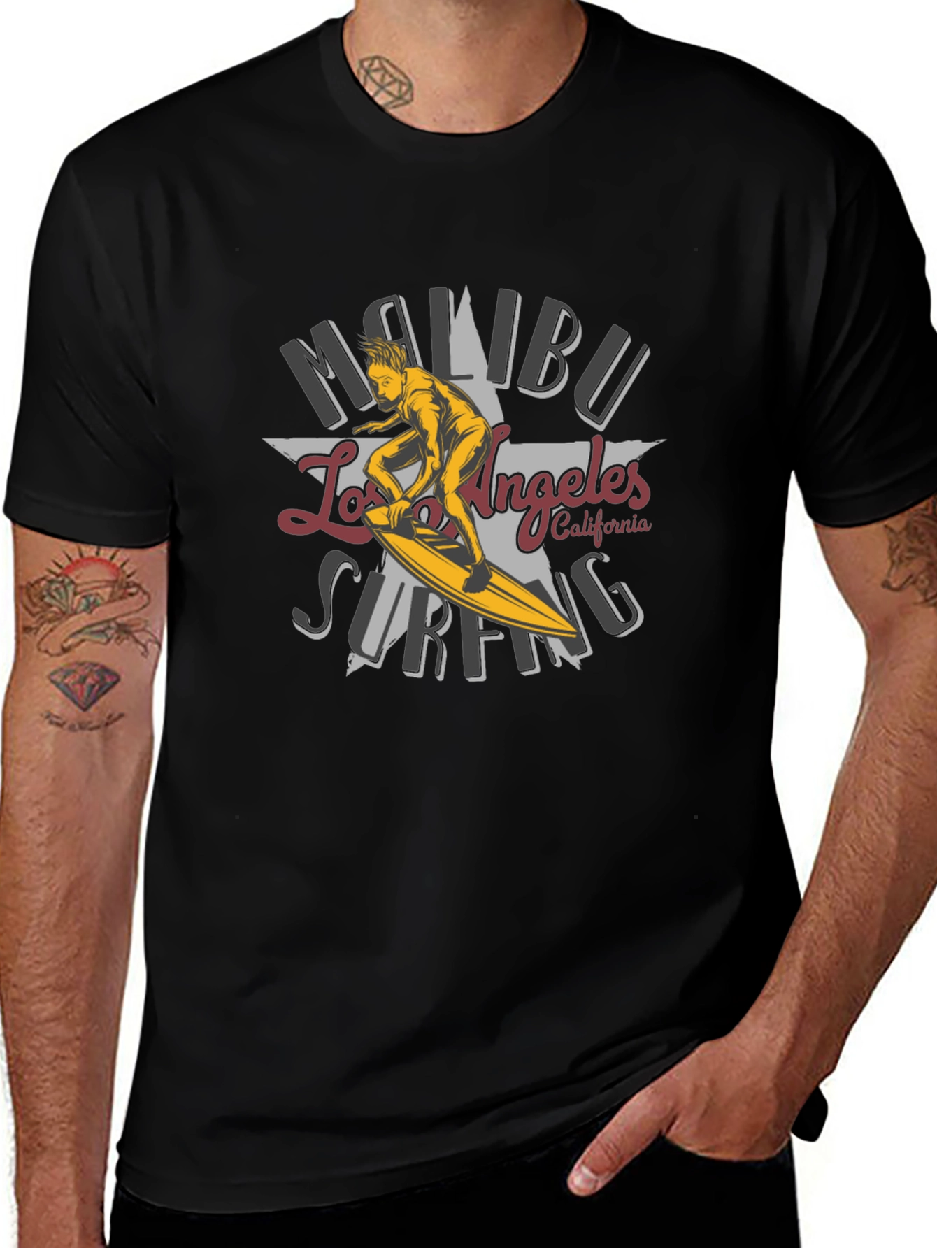 Malibu Surfing Los Angeles T-Shirt
