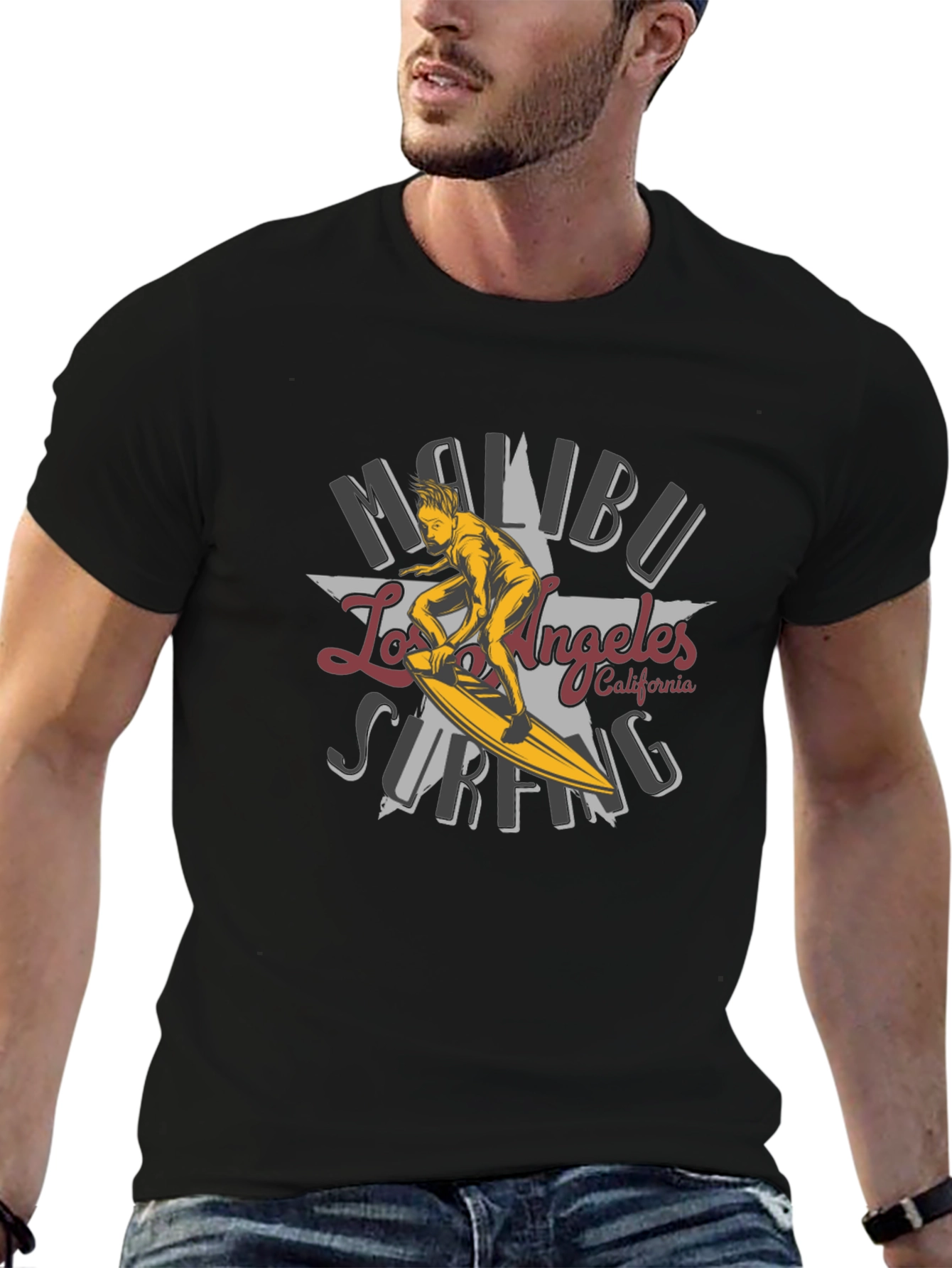 Malibu Surfing Los Angeles T-Shirt