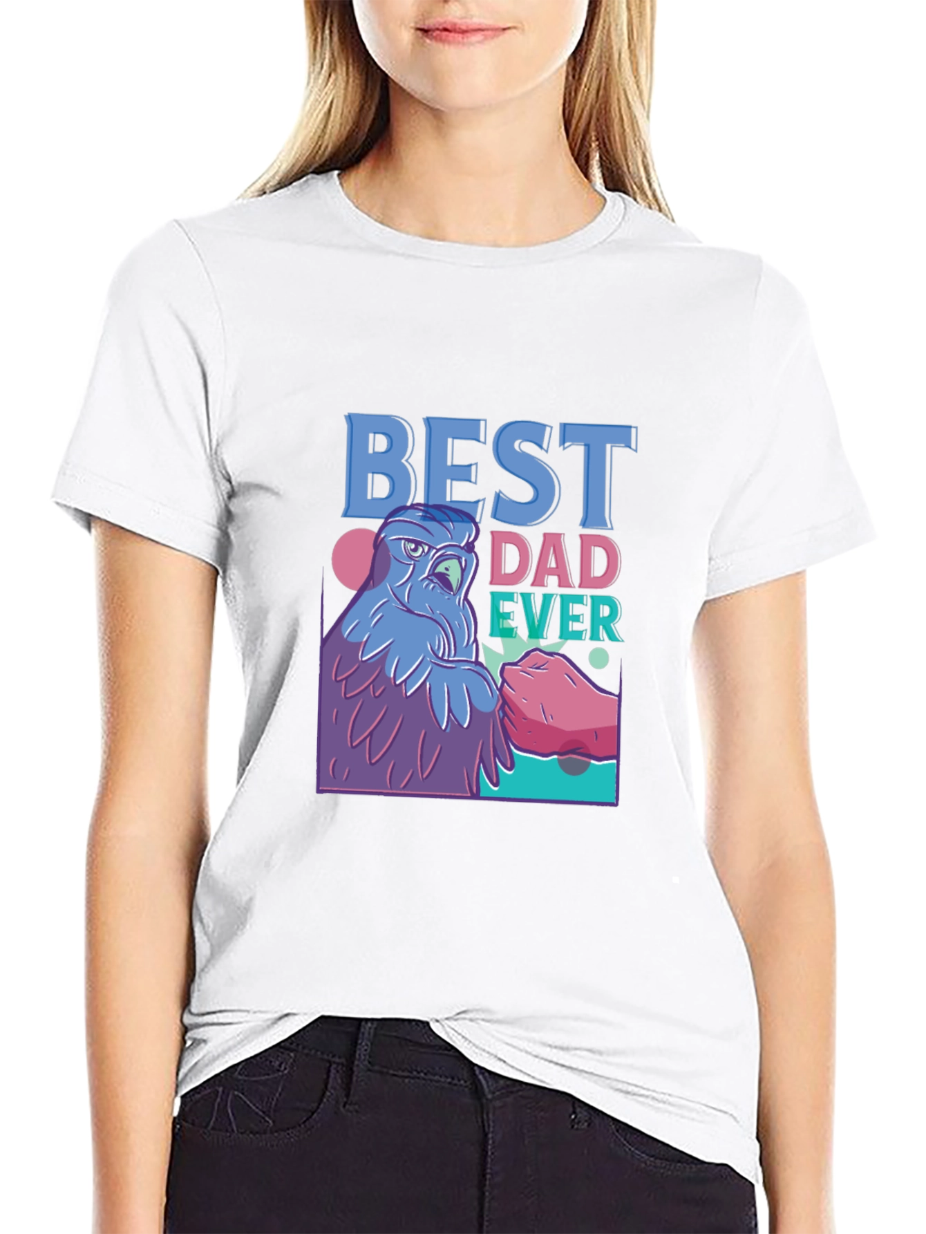 Best Dad Ever T-Shirt - Cool Eagle Design