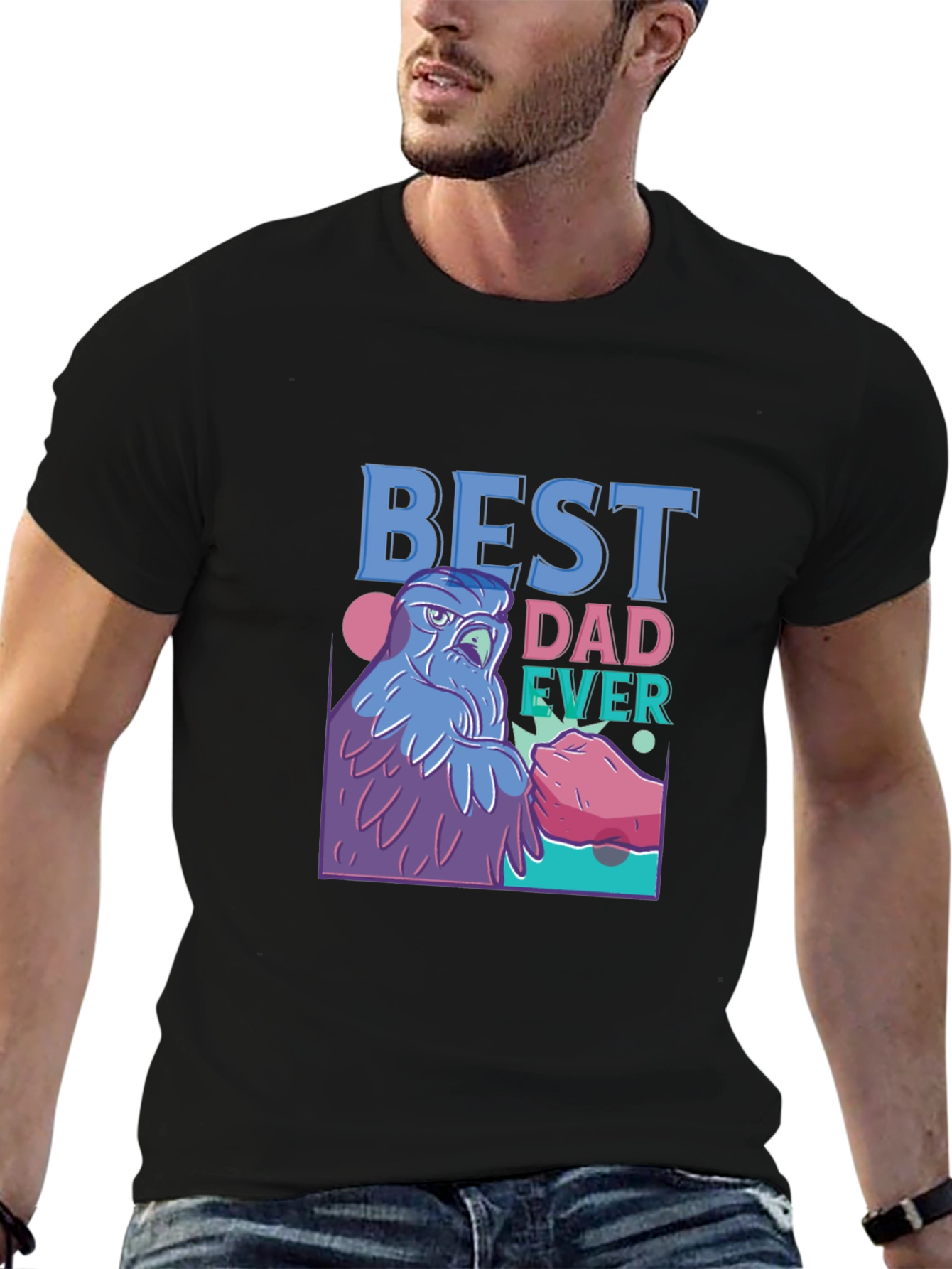 Best Dad Ever T-Shirt - Cool Eagle Design