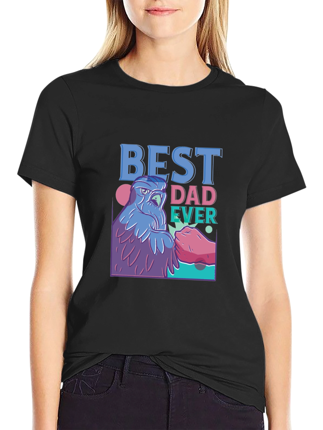 Best Dad Ever T-Shirt - Cool Eagle Design