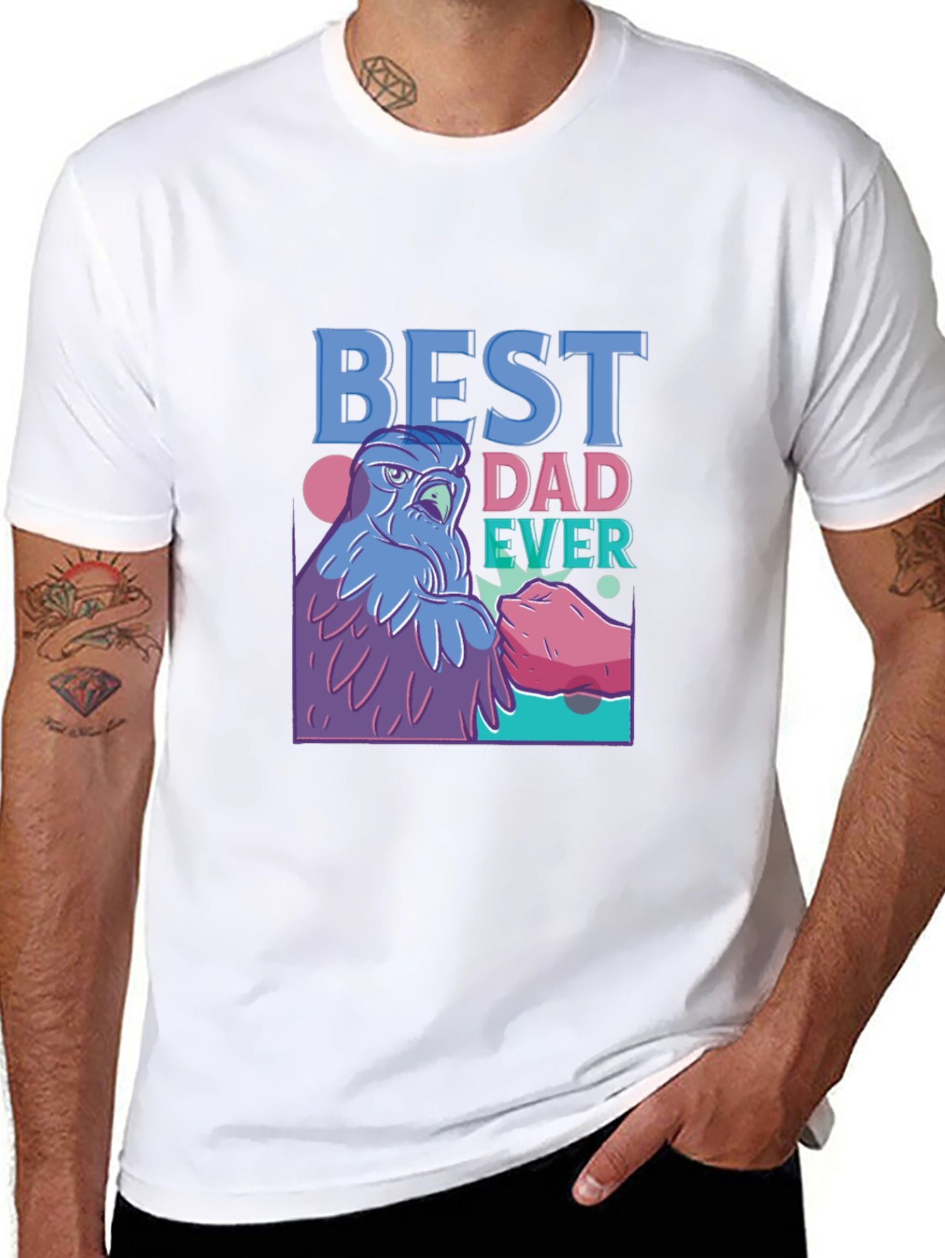 Best Dad Ever T-Shirt - Cool Eagle Design