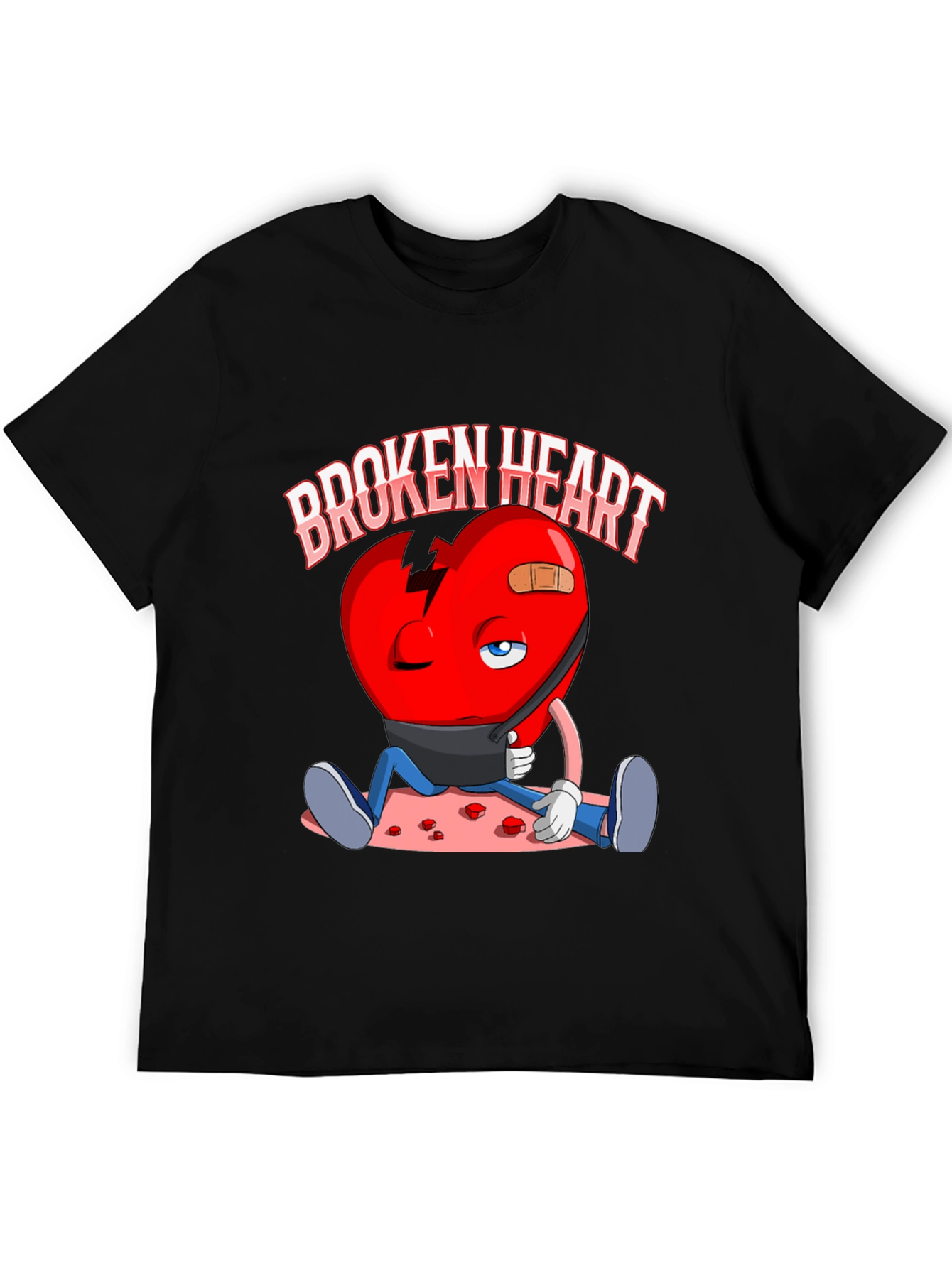 Broken Heart Graphic Print T-Shirt