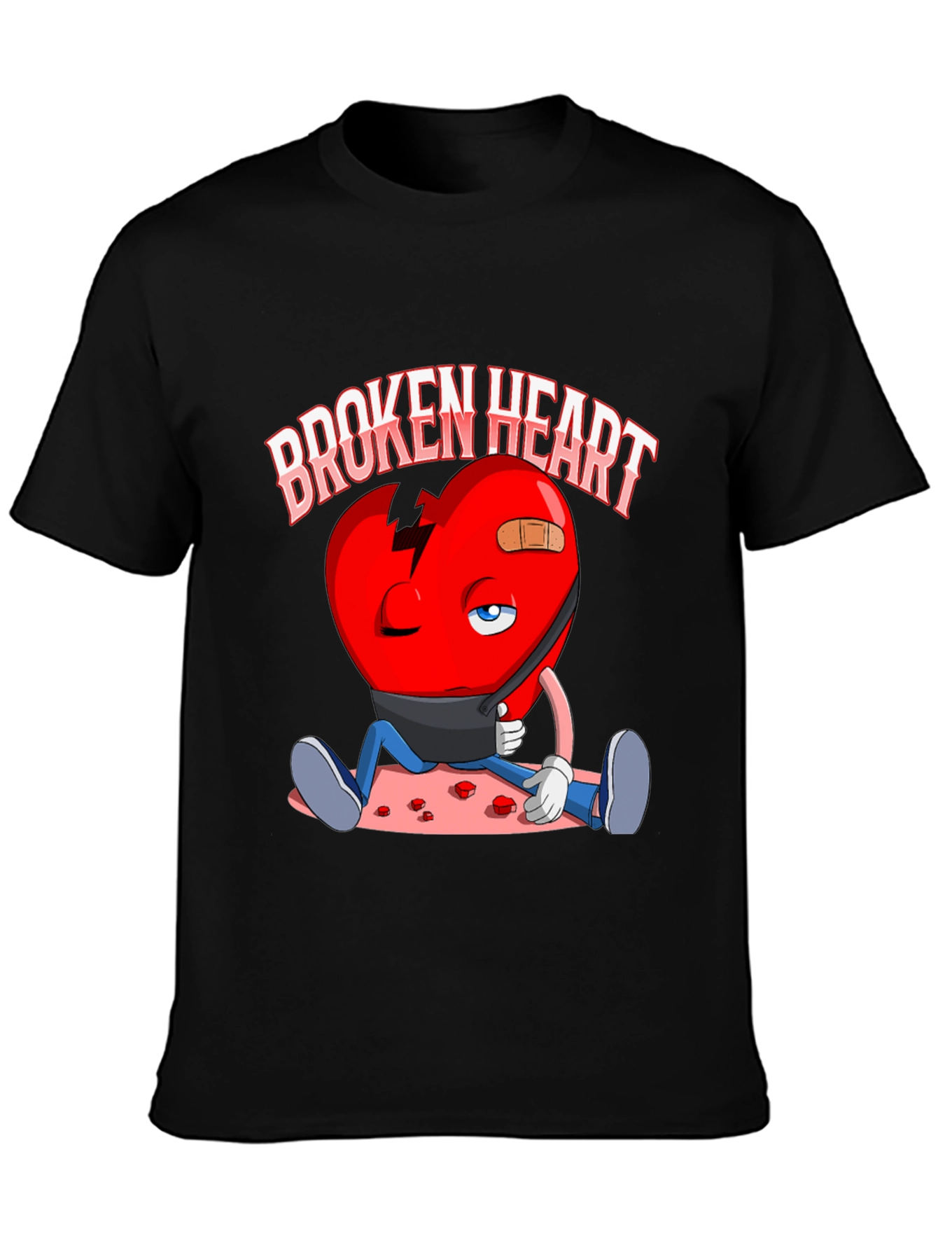 Broken Heart Graphic Print T-Shirt