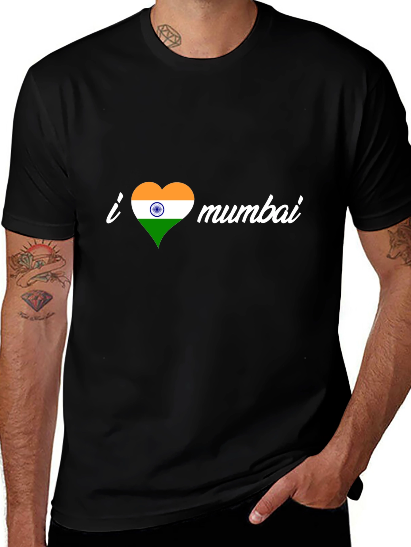 I Heart Mumbai Black T-Shirt