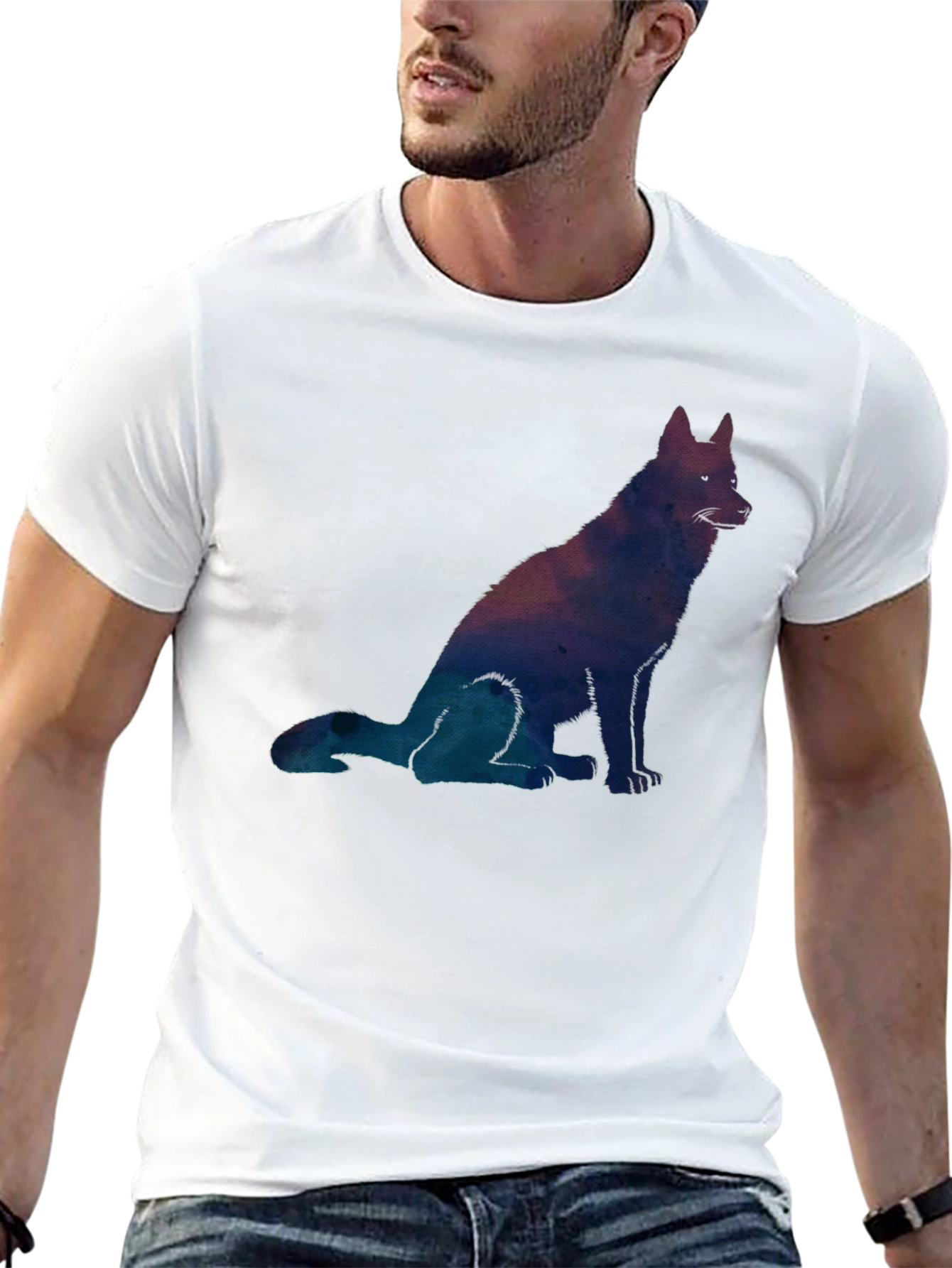 Galaxy Dog Graphic Tee - Mens Black T-Shirt