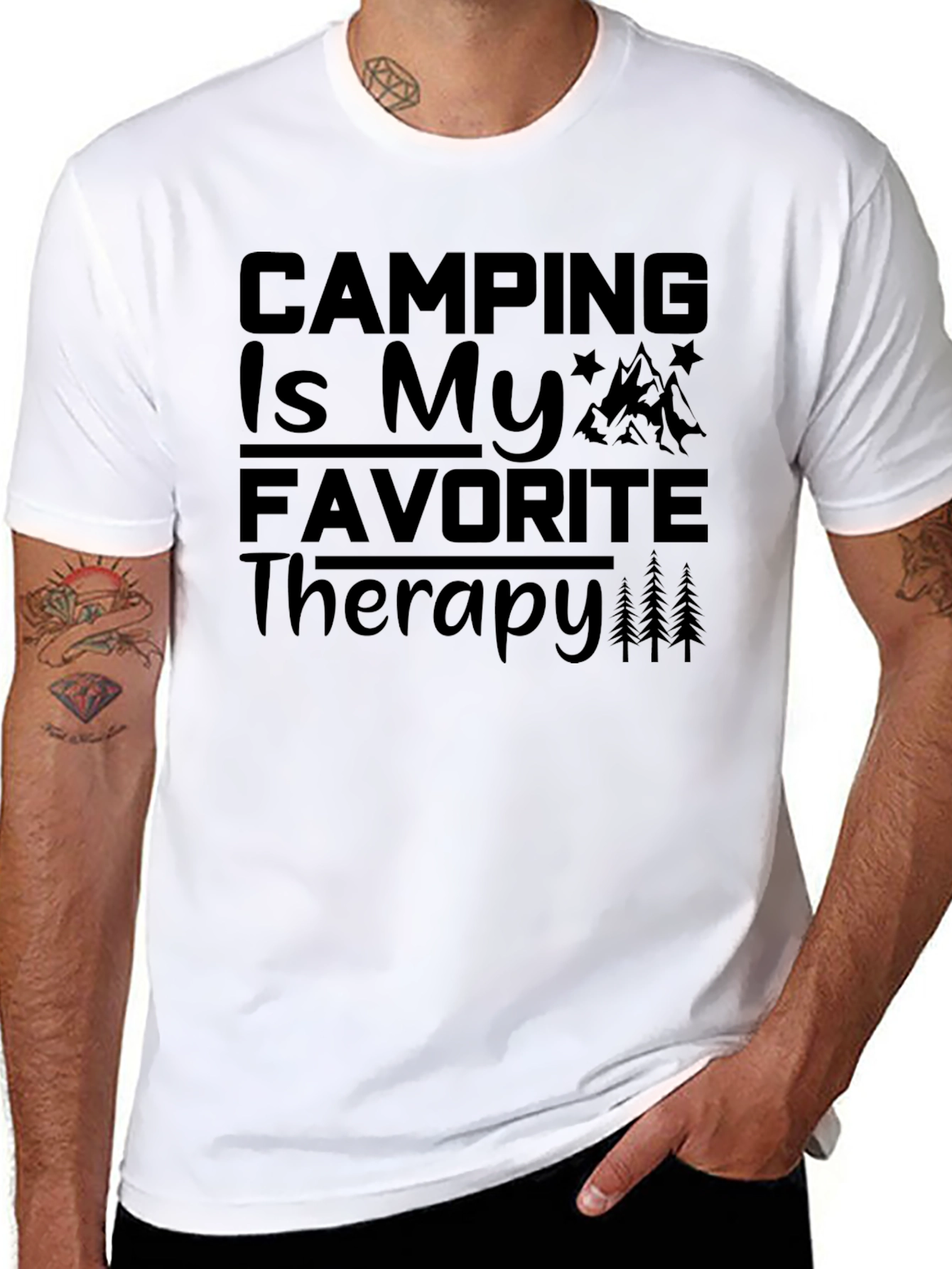 Camping Is My Favorite Therapy Graphic Tee