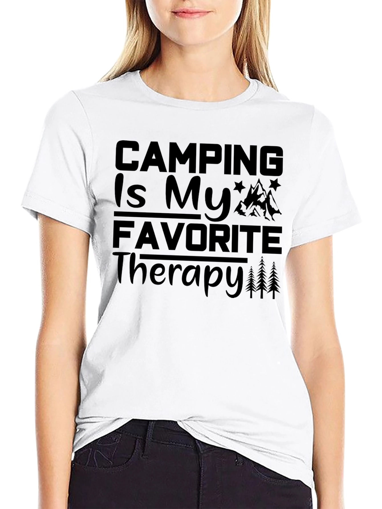 Camping Is My Favorite Therapy Graphic Tee