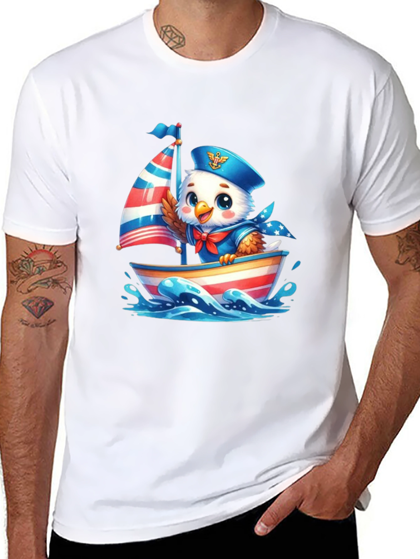 Patriotic Eagle Sailor T-Shirt