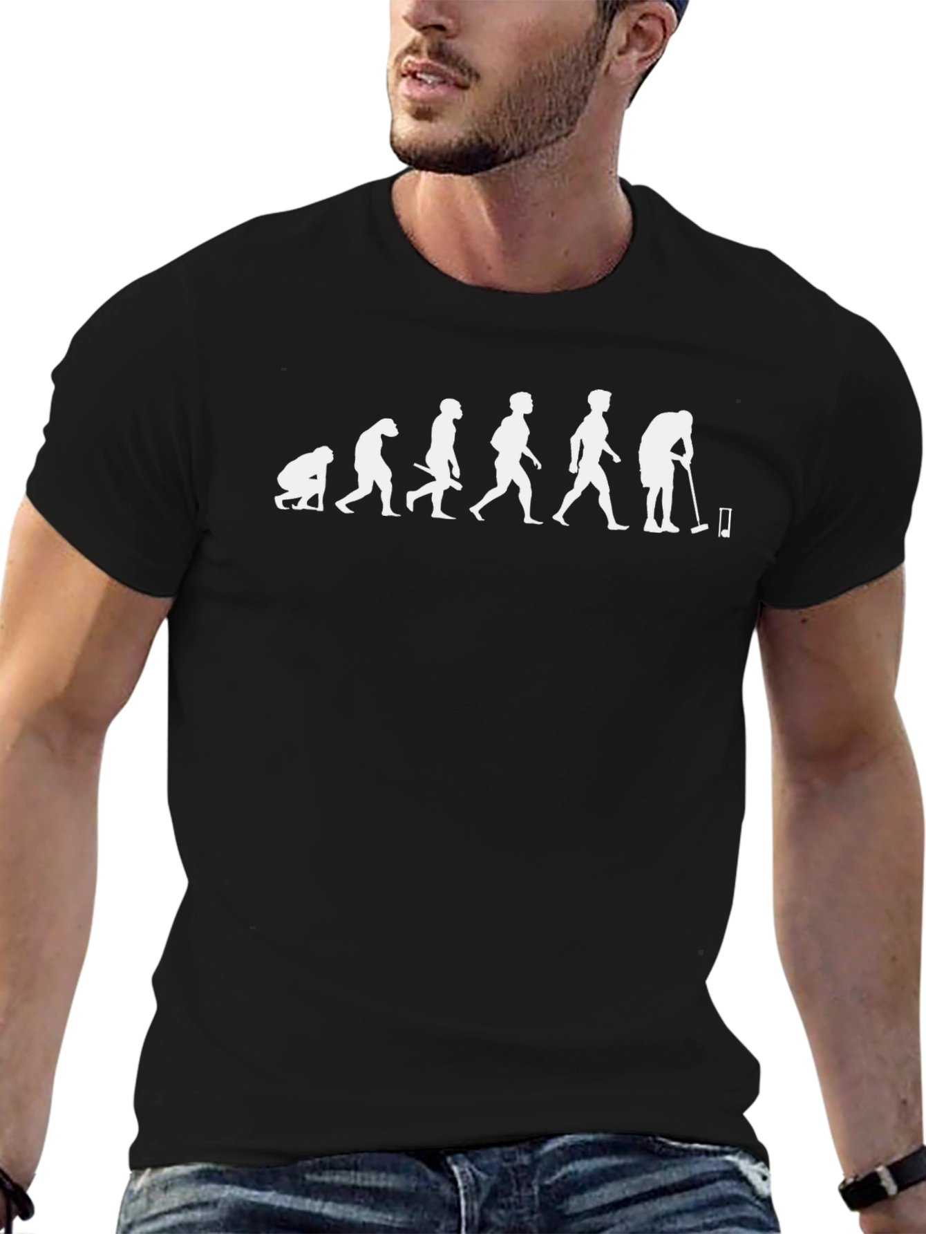 Golf Evolution Graphic T-Shirt - Black