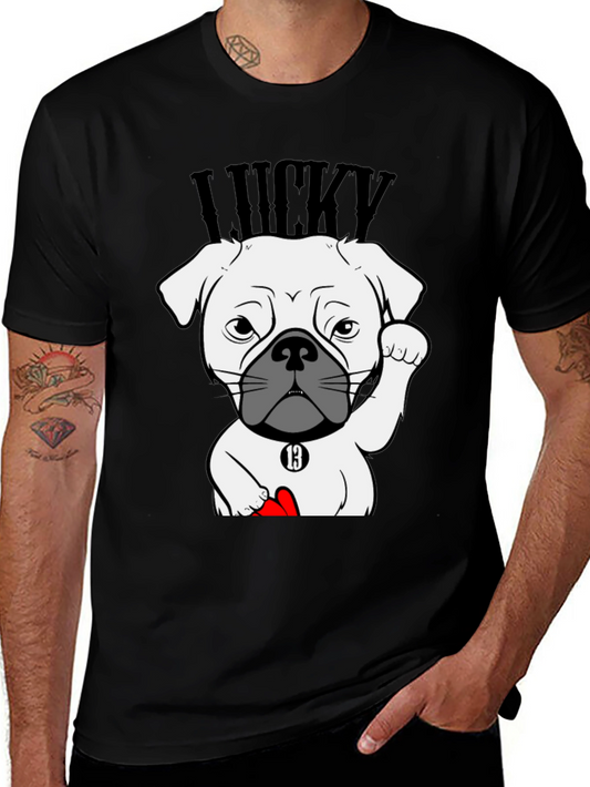 Lucky Dog Graphic Tee - Unisex Cotton T-Shirt