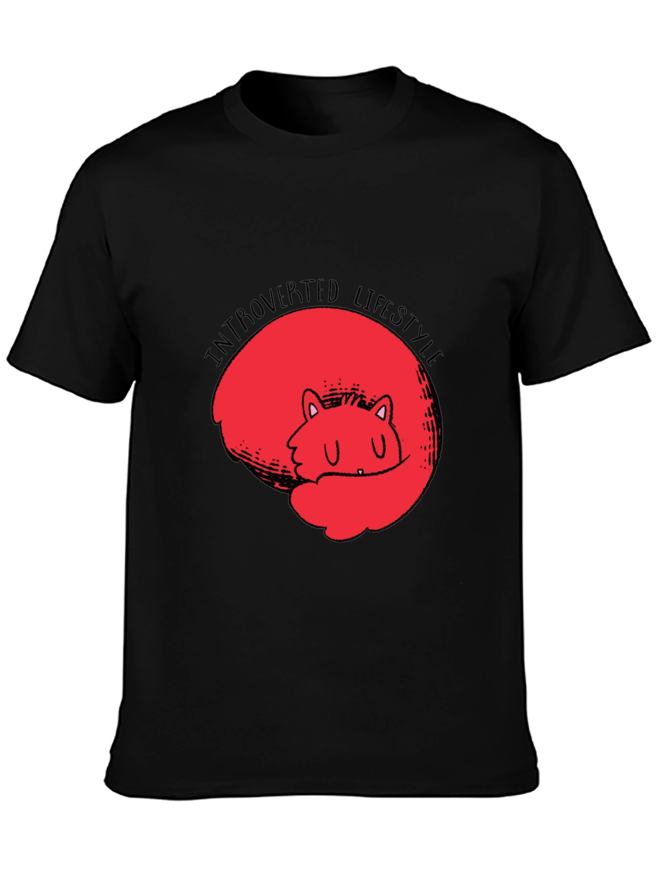 Introverted Lifestyle T-Shirt - Cute Fox Design