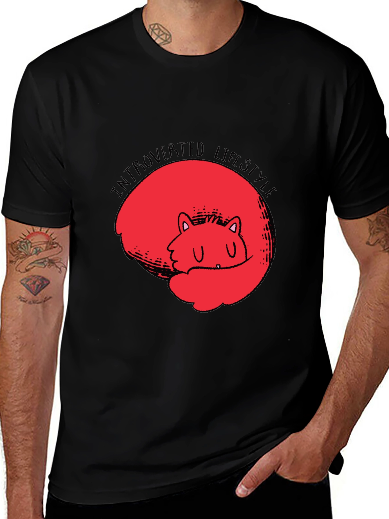 Introverted Lifestyle T-Shirt - Cute Fox Design