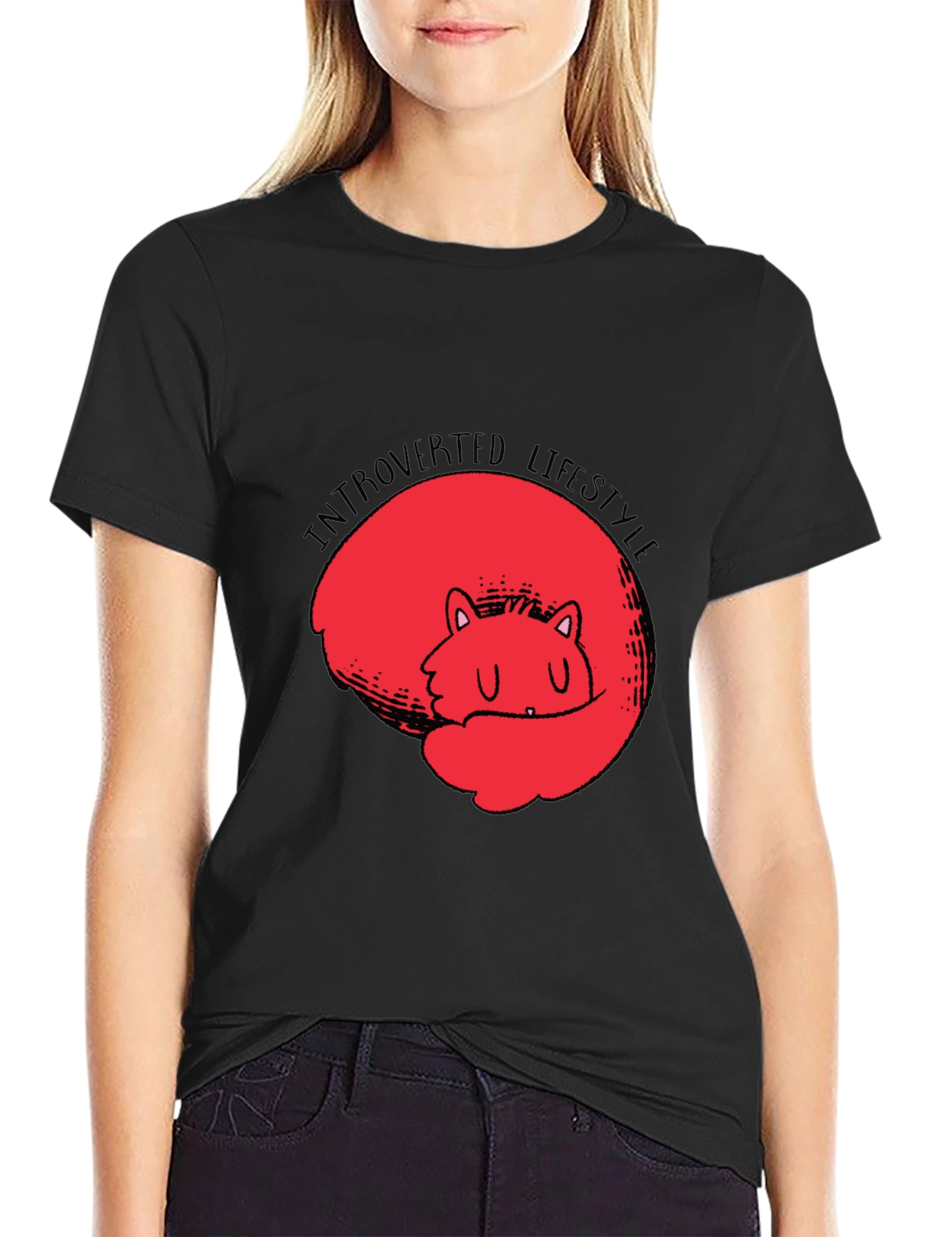 Introverted Lifestyle T-Shirt - Cute Fox Design