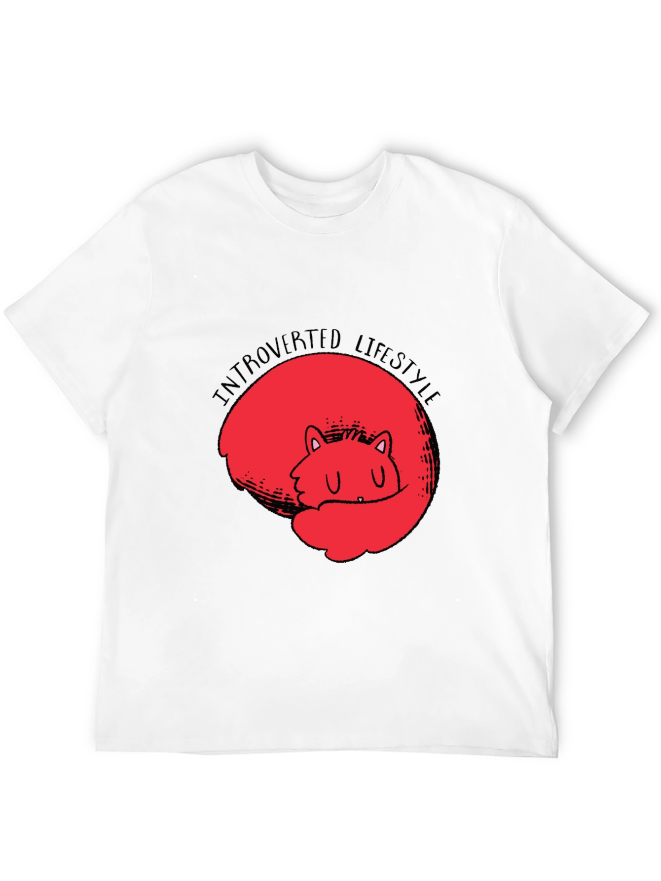Introverted Lifestyle T-Shirt - Cute Fox Design