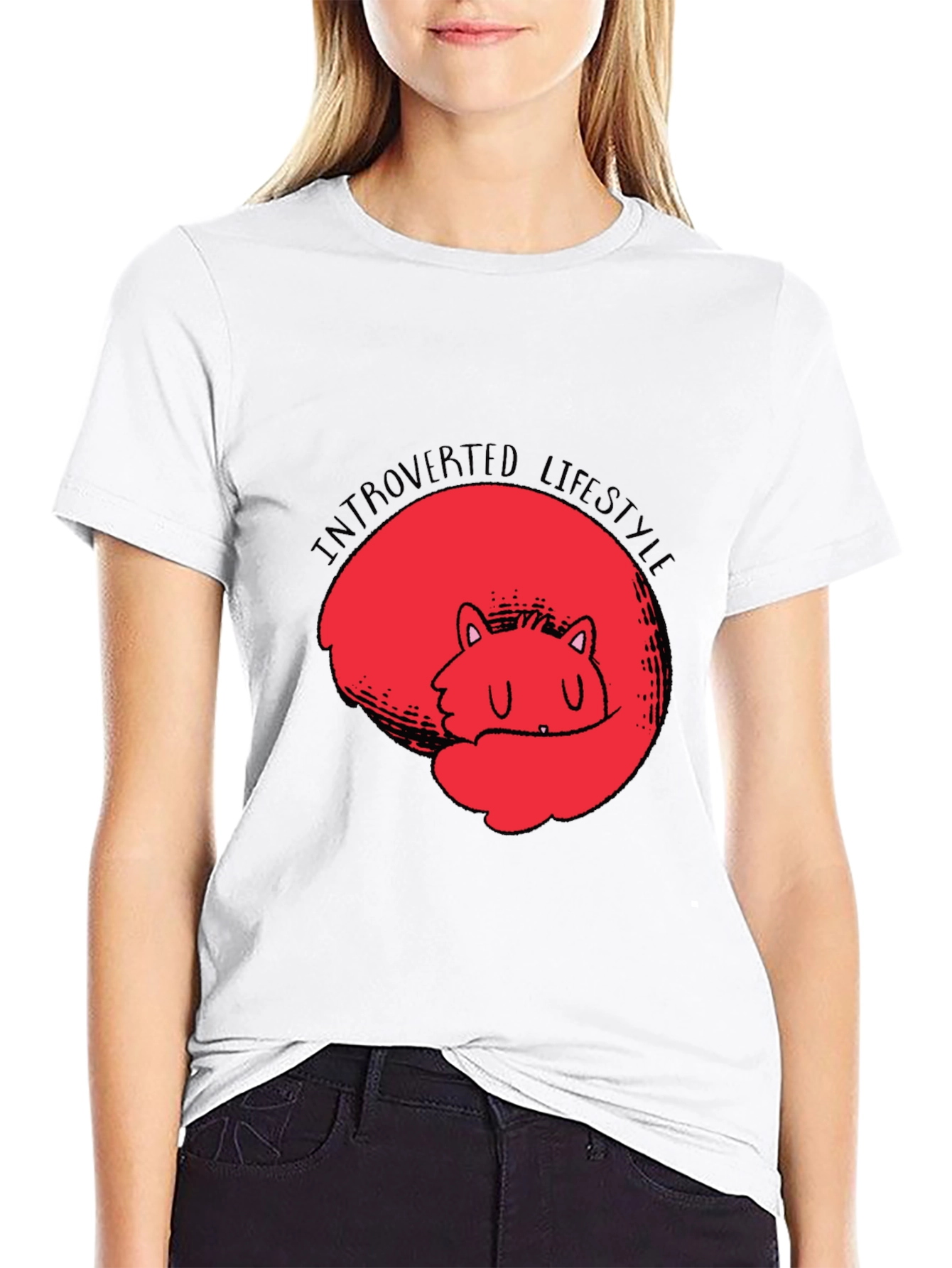 Introverted Lifestyle T-Shirt - Cute Fox Design