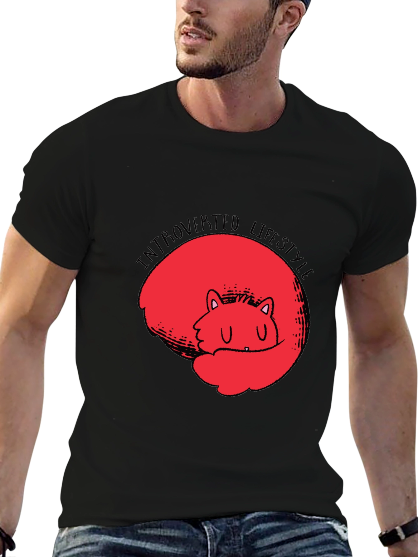 Introverted Lifestyle T-Shirt - Cute Fox Design