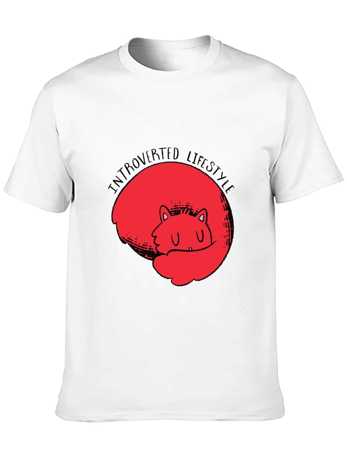 Introverted Lifestyle T-Shirt - Cute Fox Design