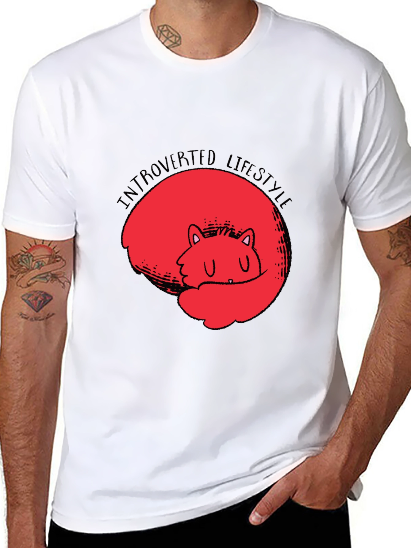 Introverted Lifestyle T-Shirt - Cute Fox Design