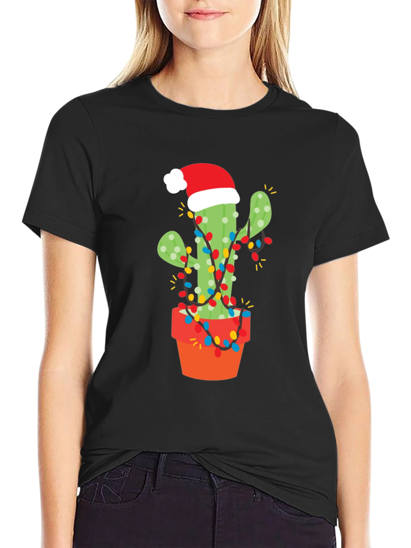 Festive Cactus Christmas T-Shirt - Holiday Cheer!