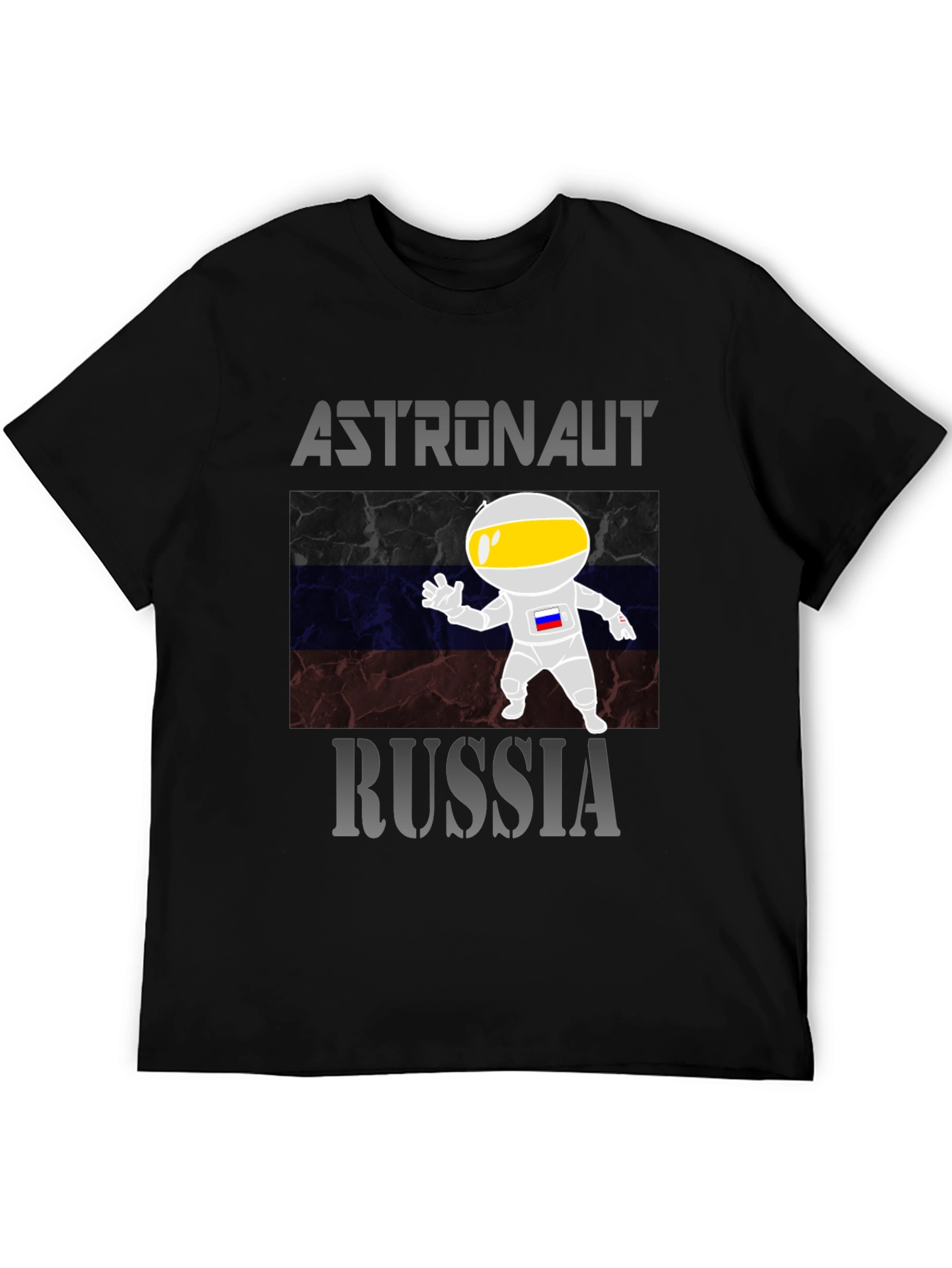 Russia Astronaut Graphic Tee - Space Fan T-Shirt