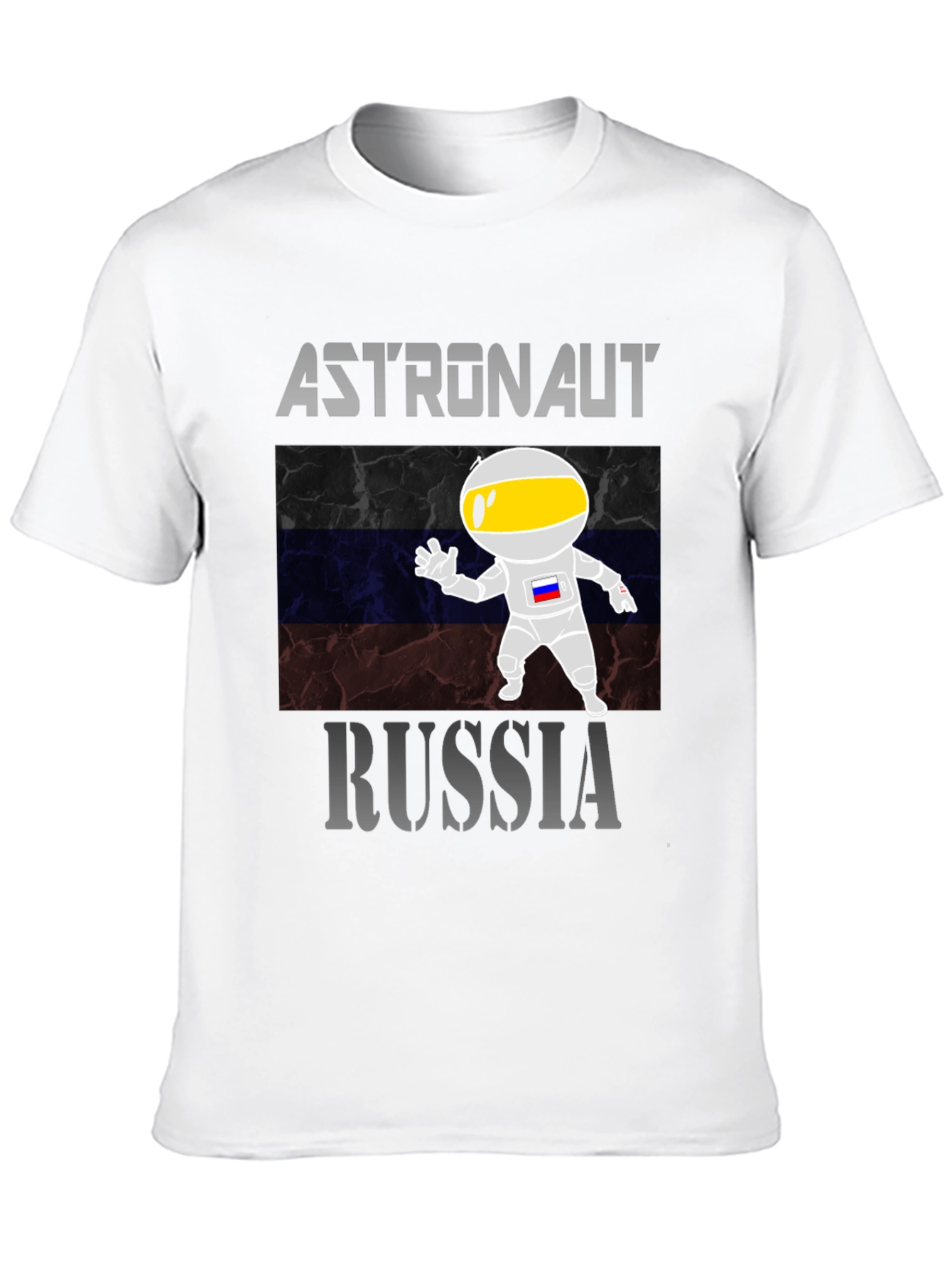 Russia Astronaut Graphic Tee - Space Fan T-Shirt