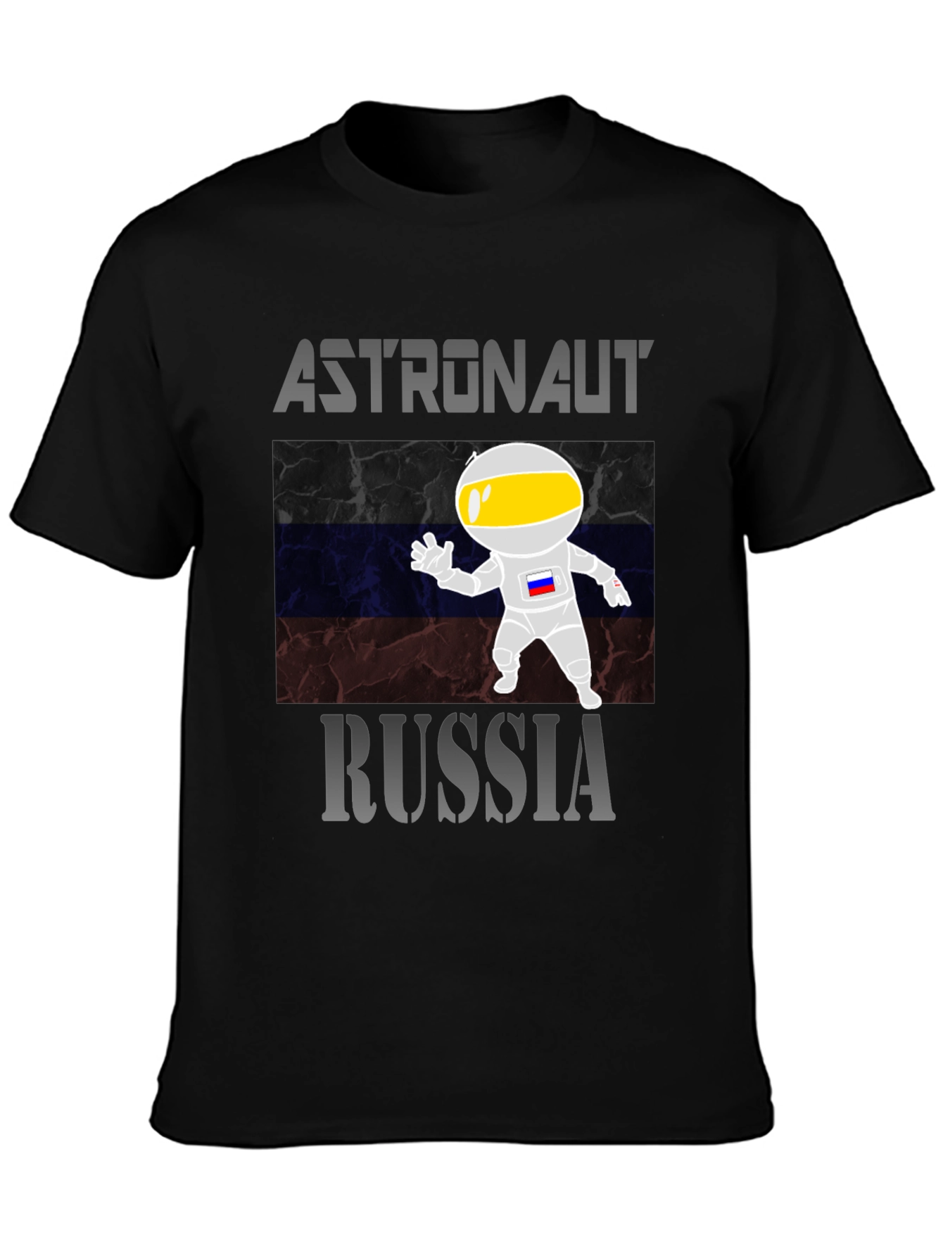 Russia Astronaut Graphic Tee - Space Fan T-Shirt