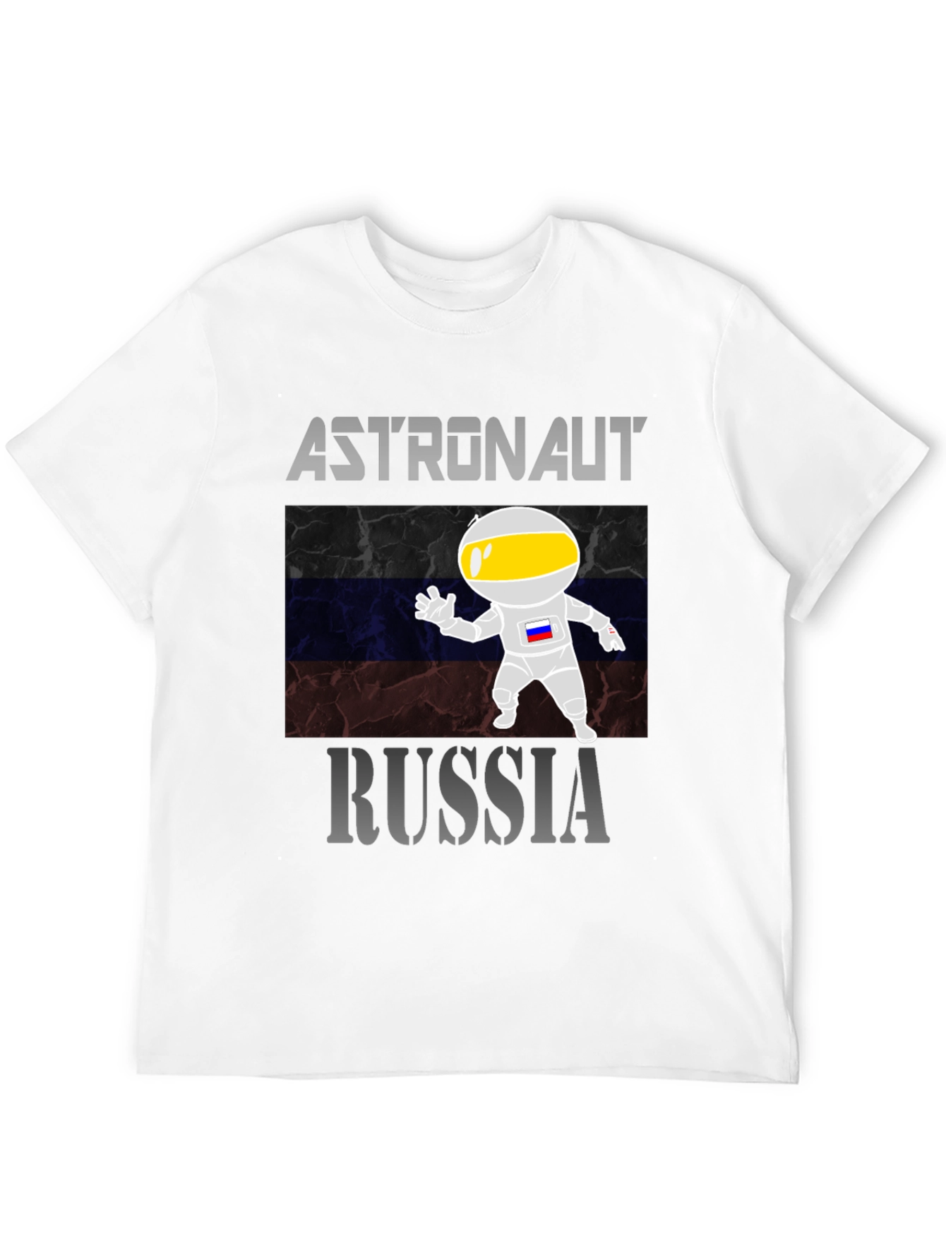 Russia Astronaut Graphic Tee - Space Fan T-Shirt