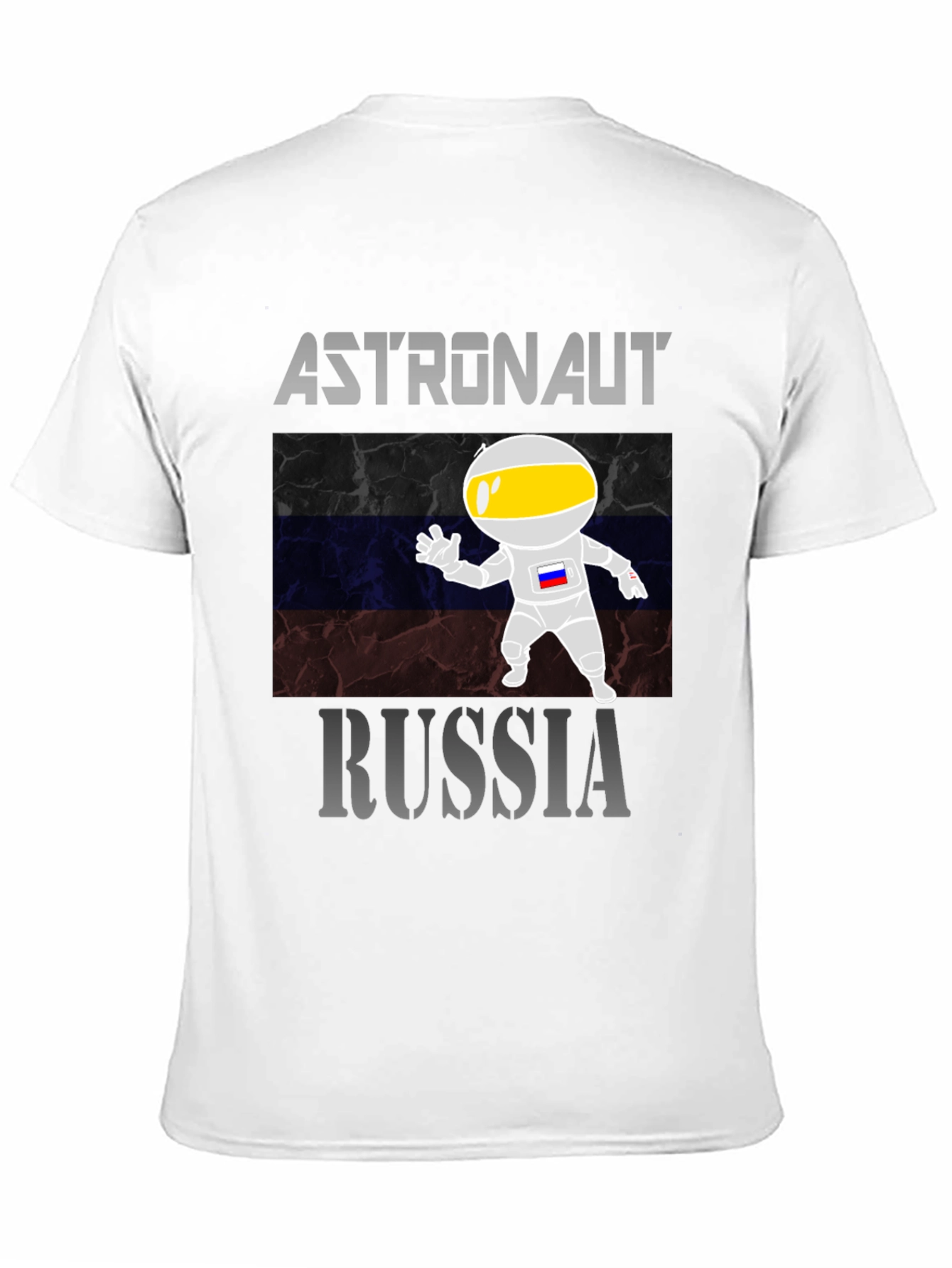 Russia Astronaut Graphic Tee - Space Fan T-Shirt