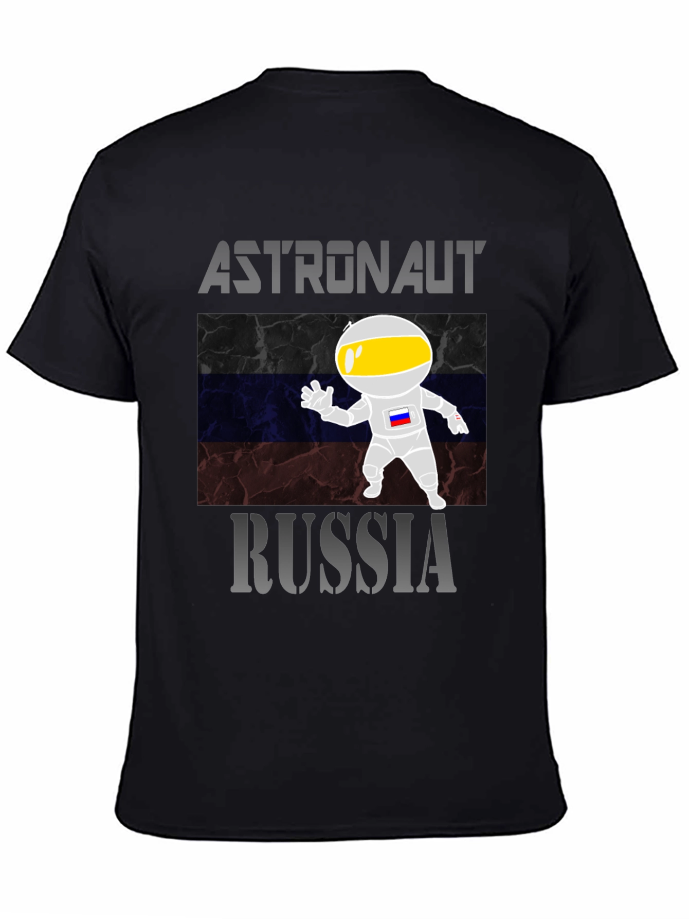 Russia Astronaut Graphic Tee - Space Fan T-Shirt
