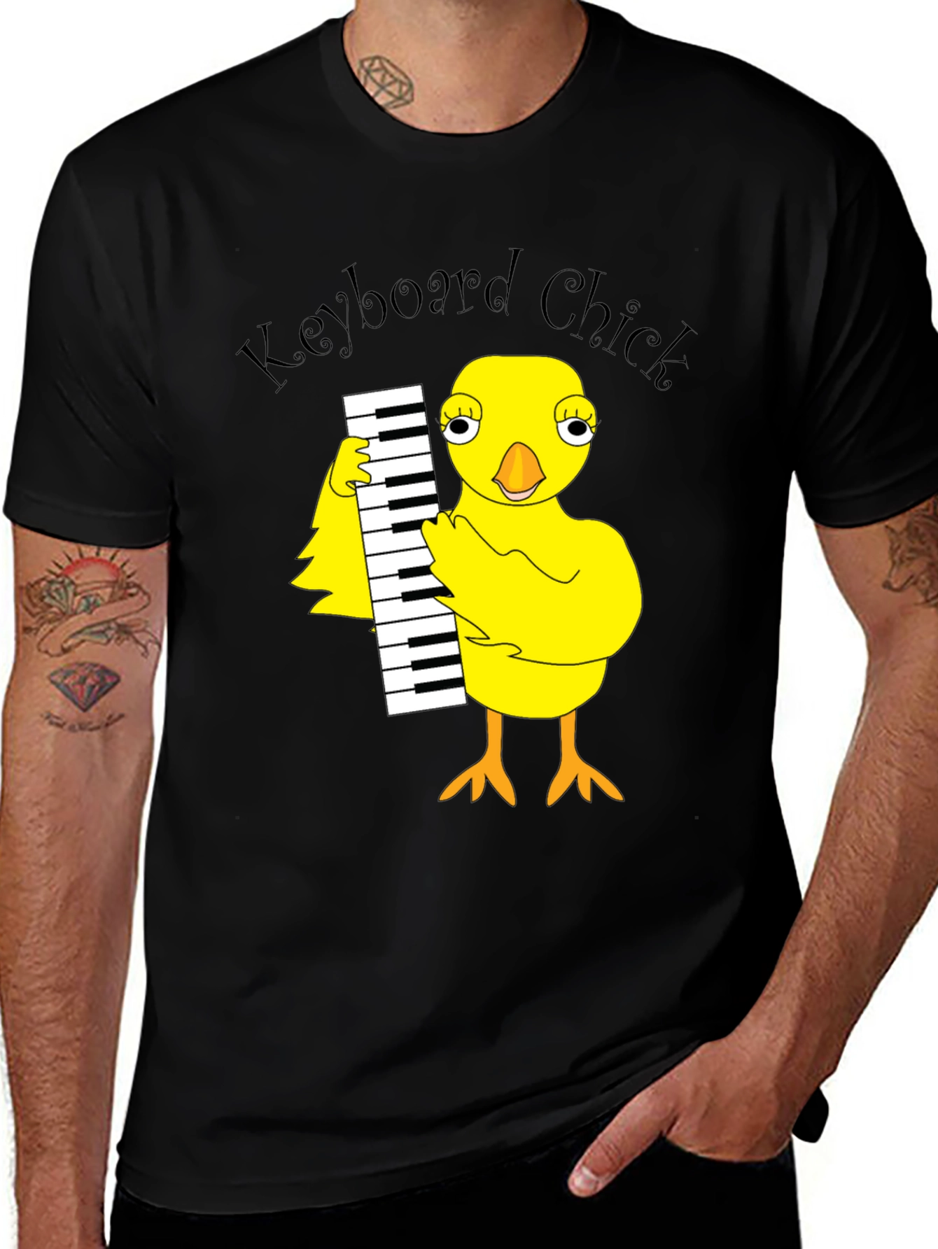 Keyboard Chick Graphic T-Shirt - Unisex Cotton Tee