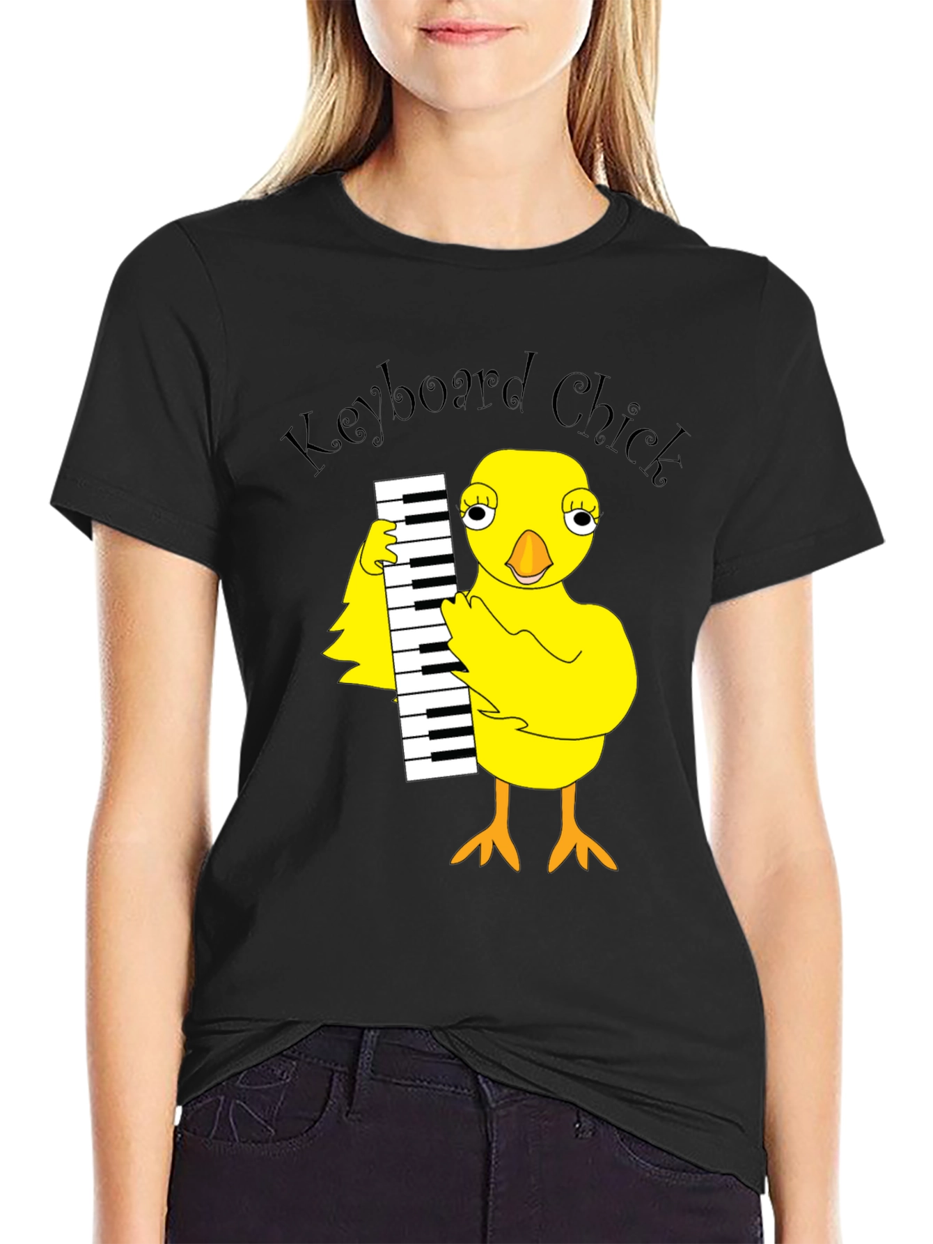 Keyboard Chick Graphic T-Shirt - Unisex Cotton Tee