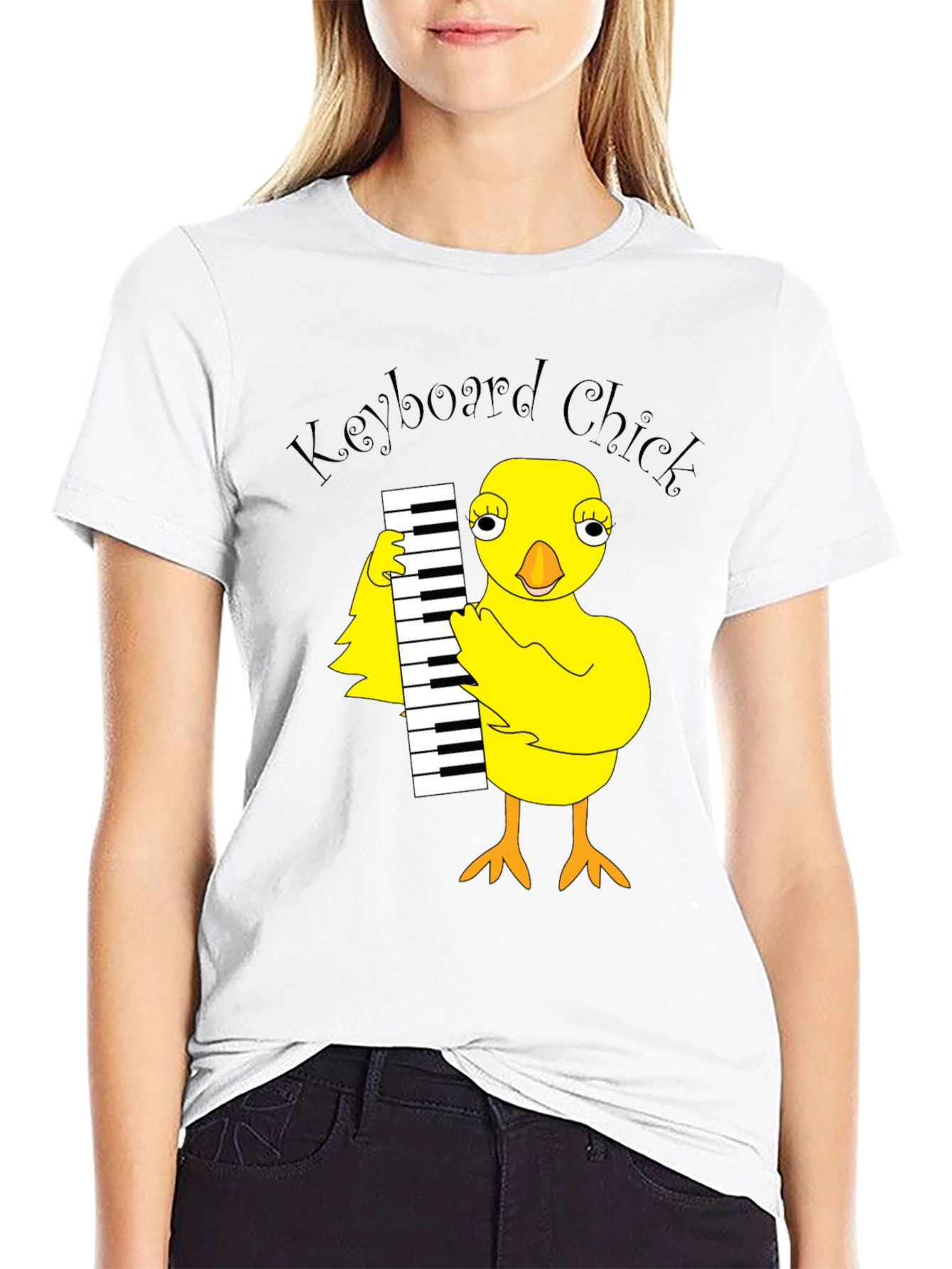 Keyboard Chick Graphic T-Shirt - Unisex Cotton Tee